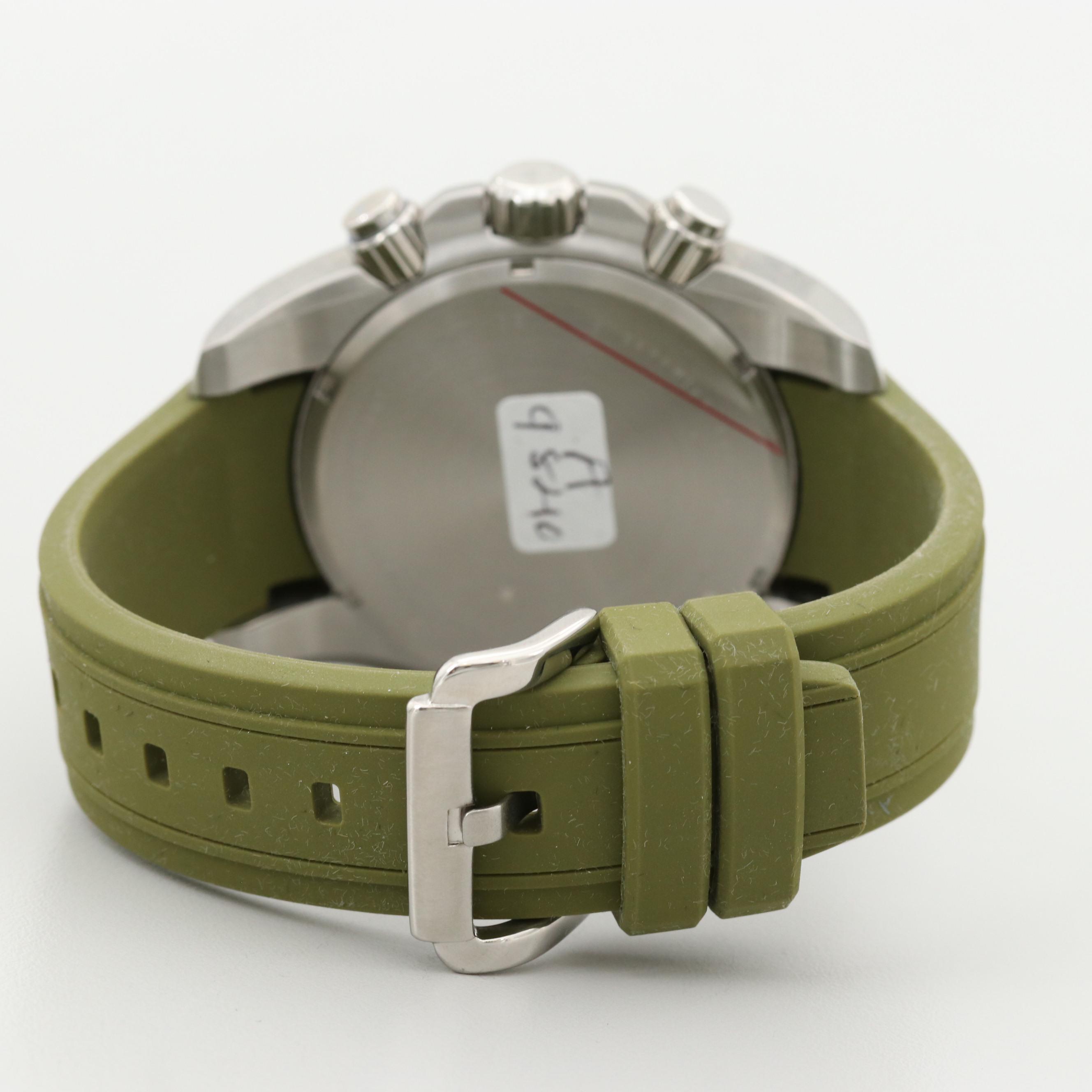 Schweiss Stainless Steel Chronograph Watch With Carbon Fiber Dial