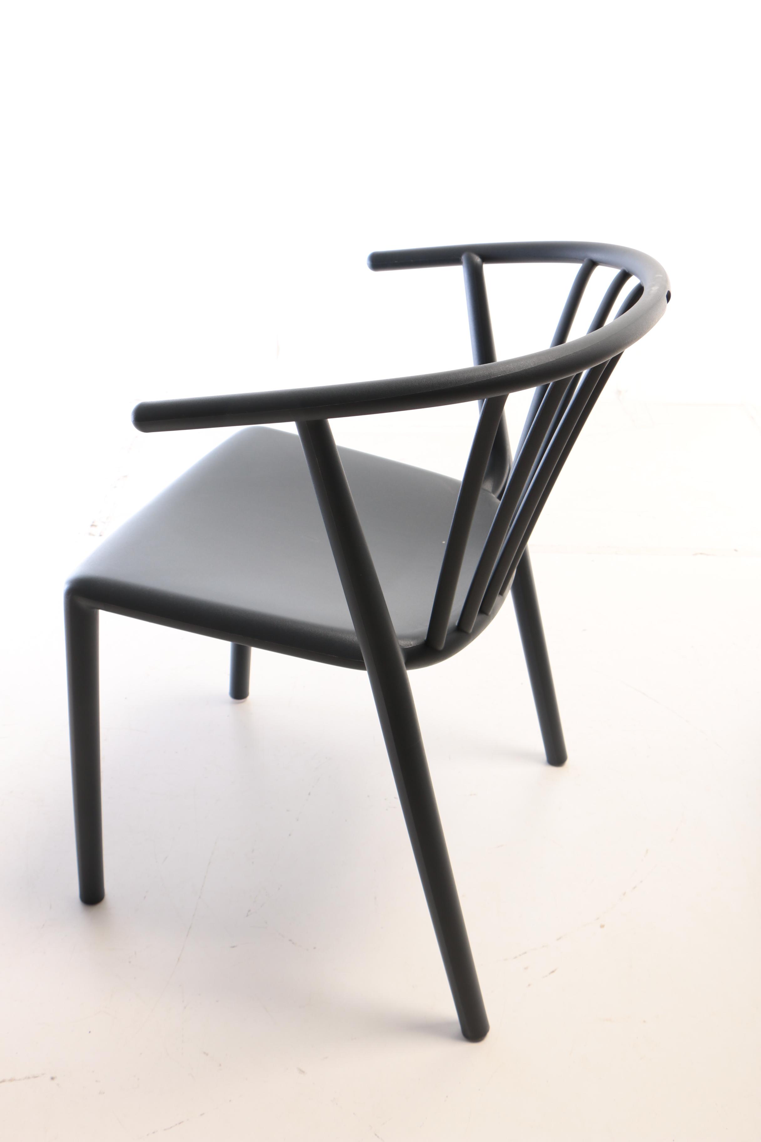 Josep Lluscà "Woody" Molded Polypropylene Indoor/Outdoor Stacking Armchairs