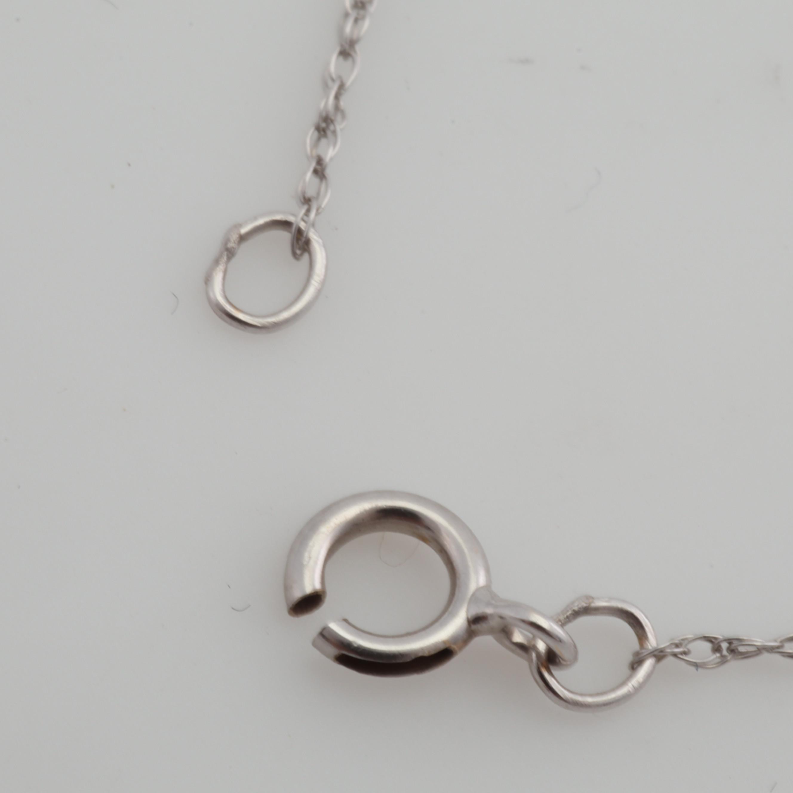 Sterling Silver Diamond Heart Pendant Necklace