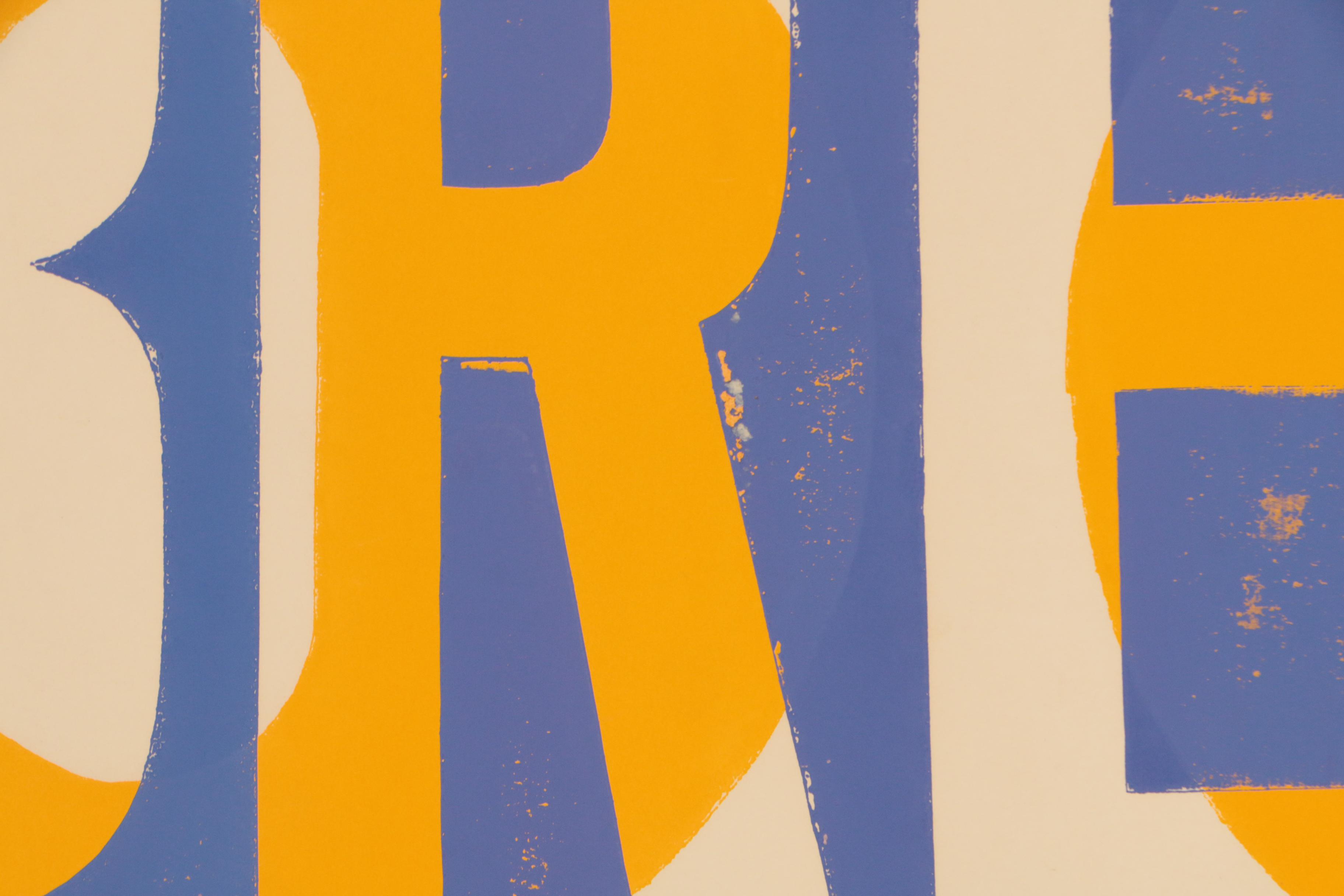 Sister Mary Corita Kent 1964 Serigraph "Peache Bread"