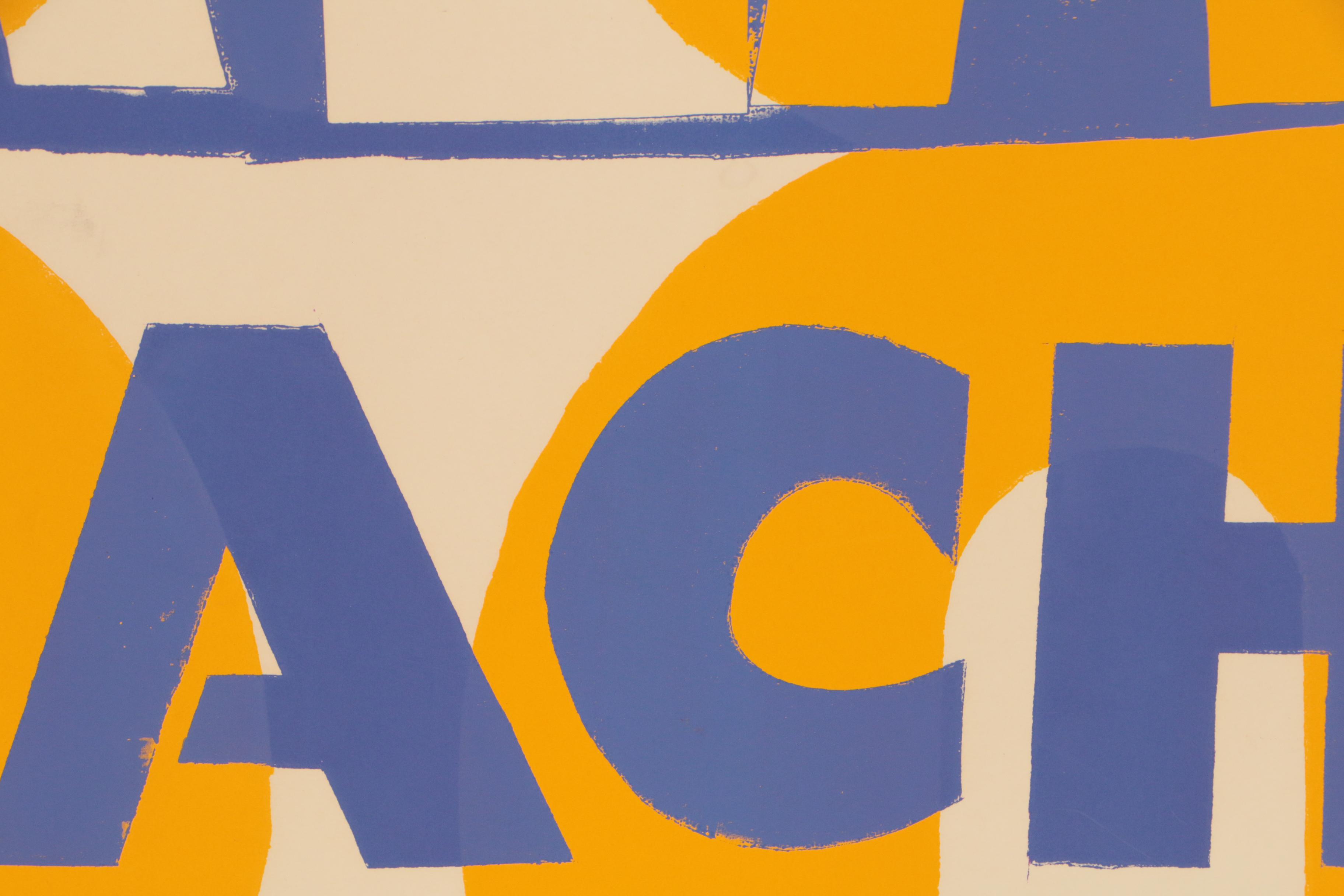 Sister Mary Corita Kent 1964 Serigraph "Peache Bread"