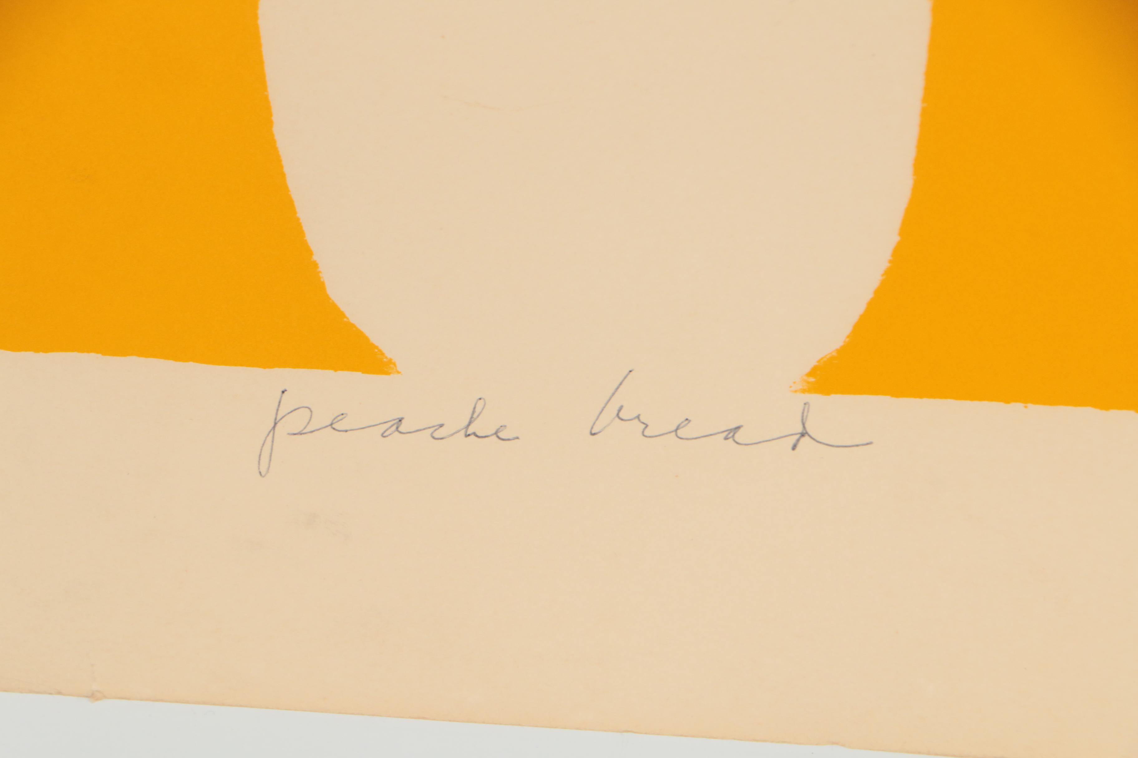 Sister Mary Corita Kent 1964 Serigraph "Peache Bread"