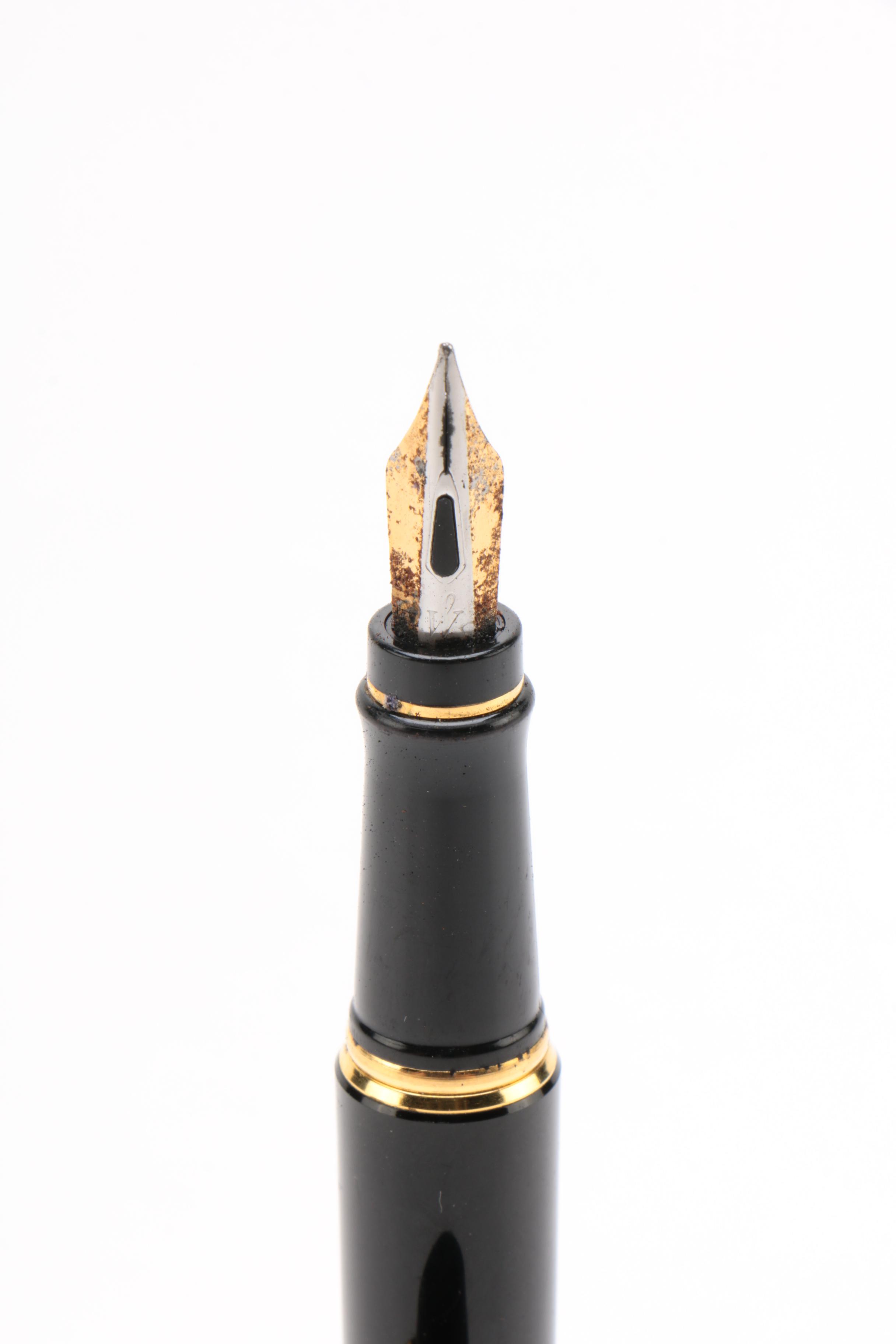 Waterman Ebony Laquer and Gold-Filled Trim Fountain Pen