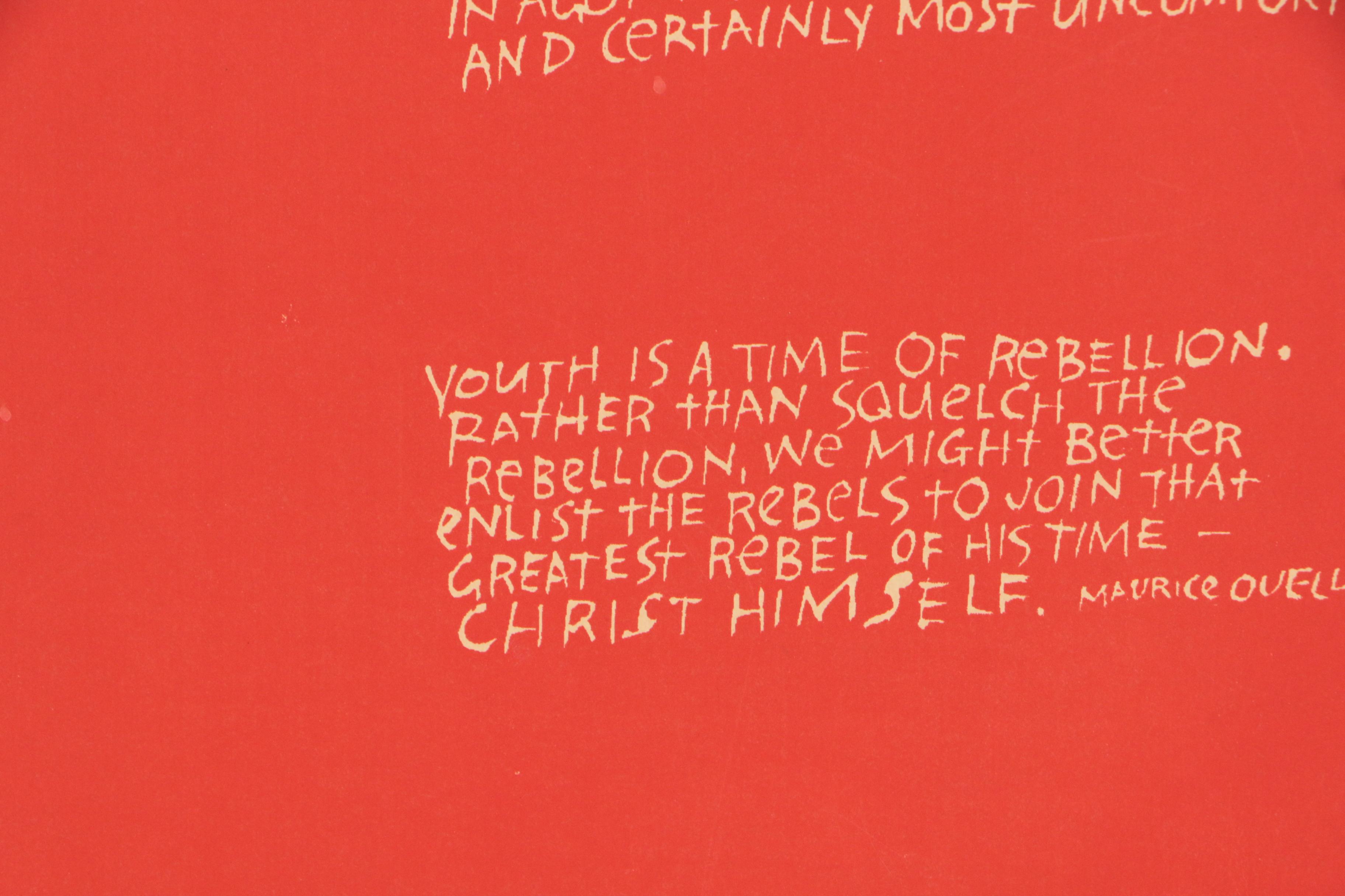 Sister Mary Corita Kent 1965 Serigraph "My People"