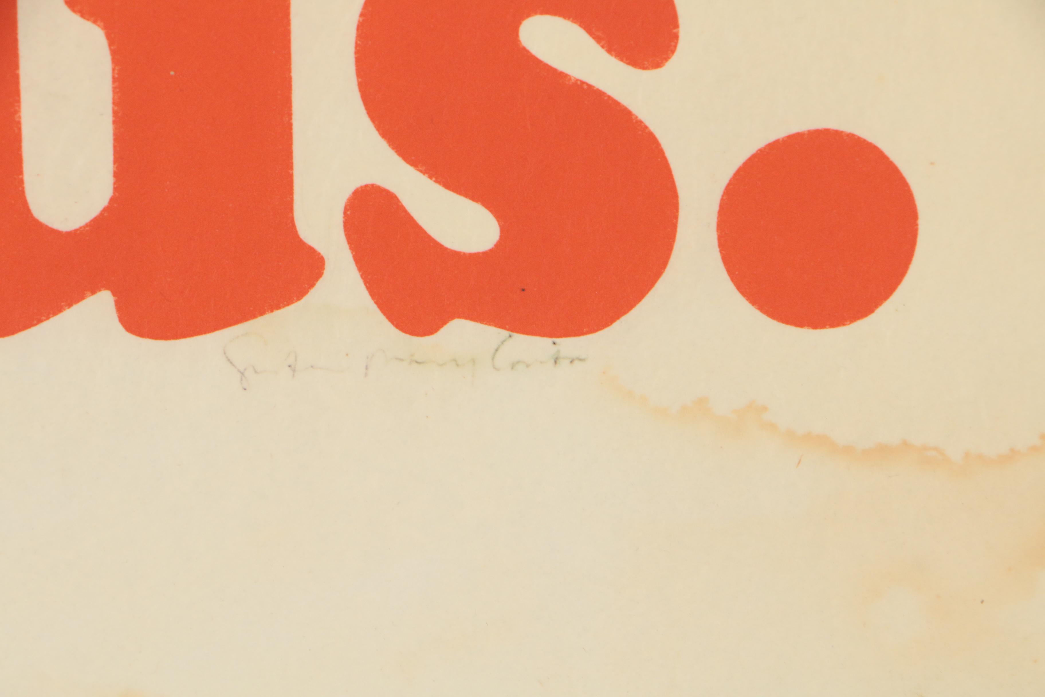 Sister Mary Corita Kent 1965 Serigraph "Yes People Like Us"