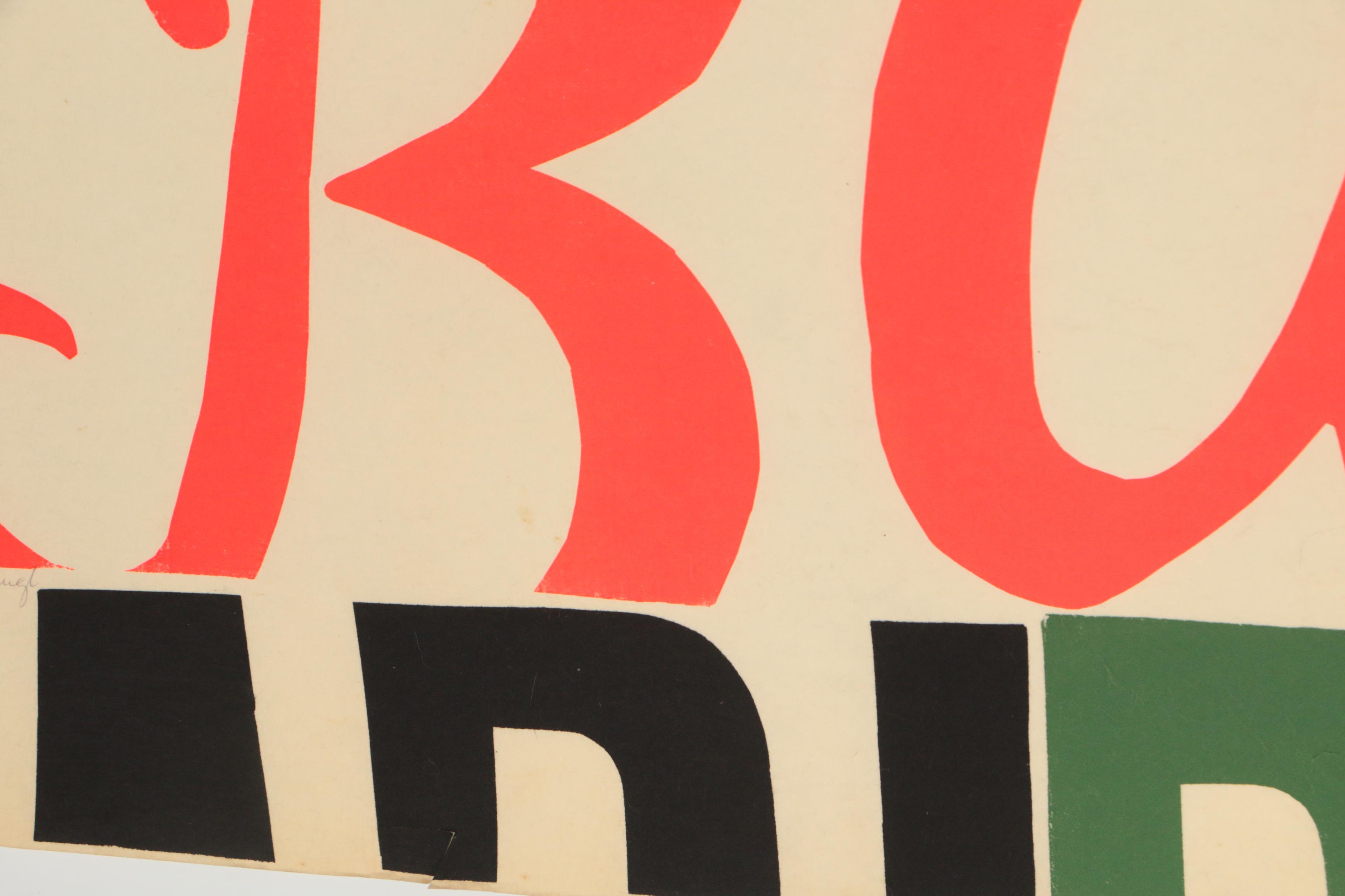 Sister Mary Corita Kent 1964 Serigraph "Mary Does Laugh"