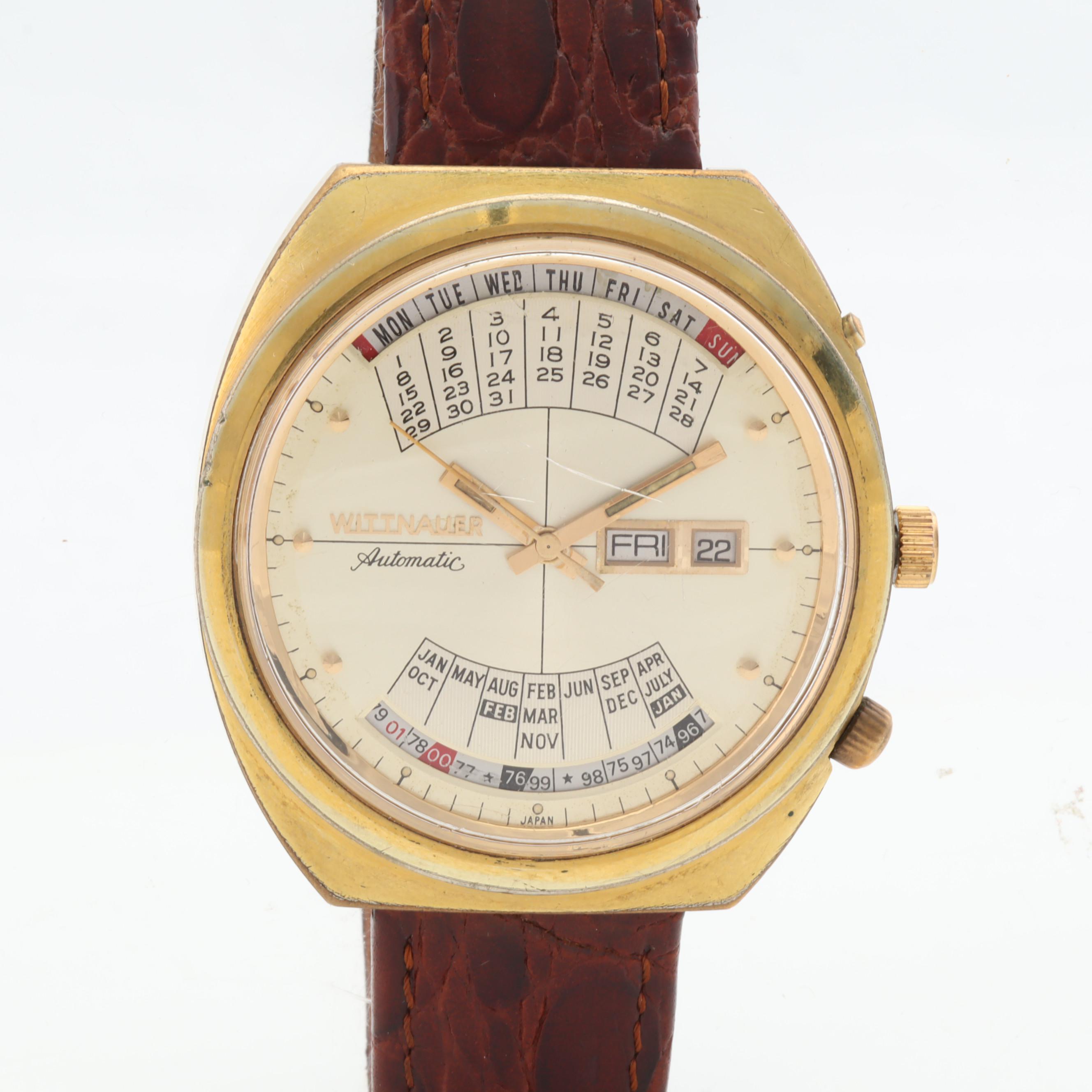 Wittnauer "2002" Automatic 42MM Perpetual Calendar Wrist Watch