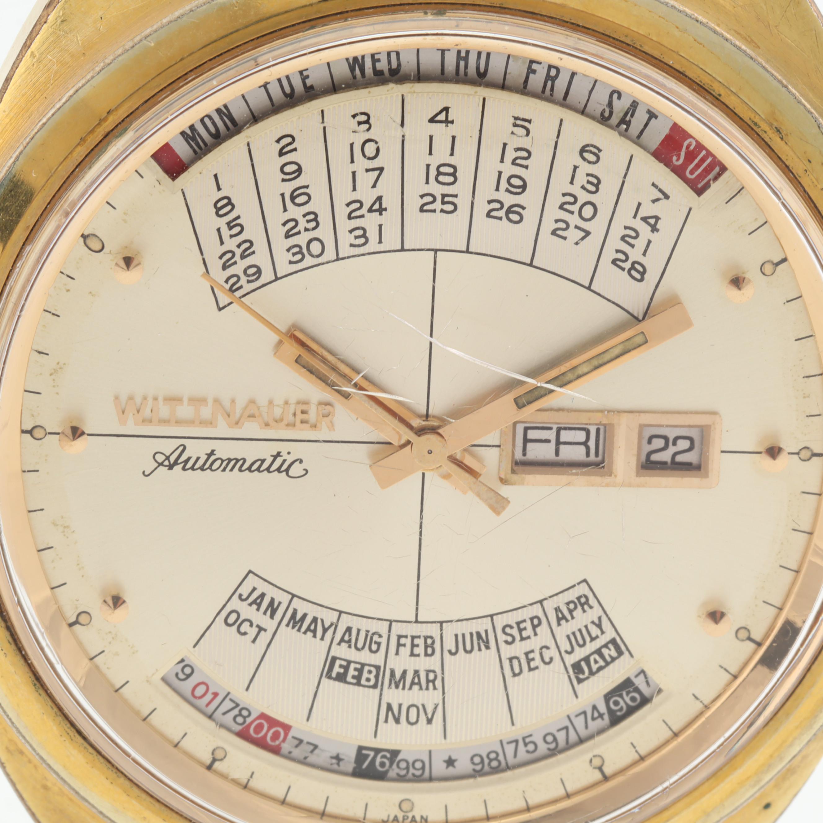 Wittnauer "2002" Automatic 42MM Perpetual Calendar Wrist Watch