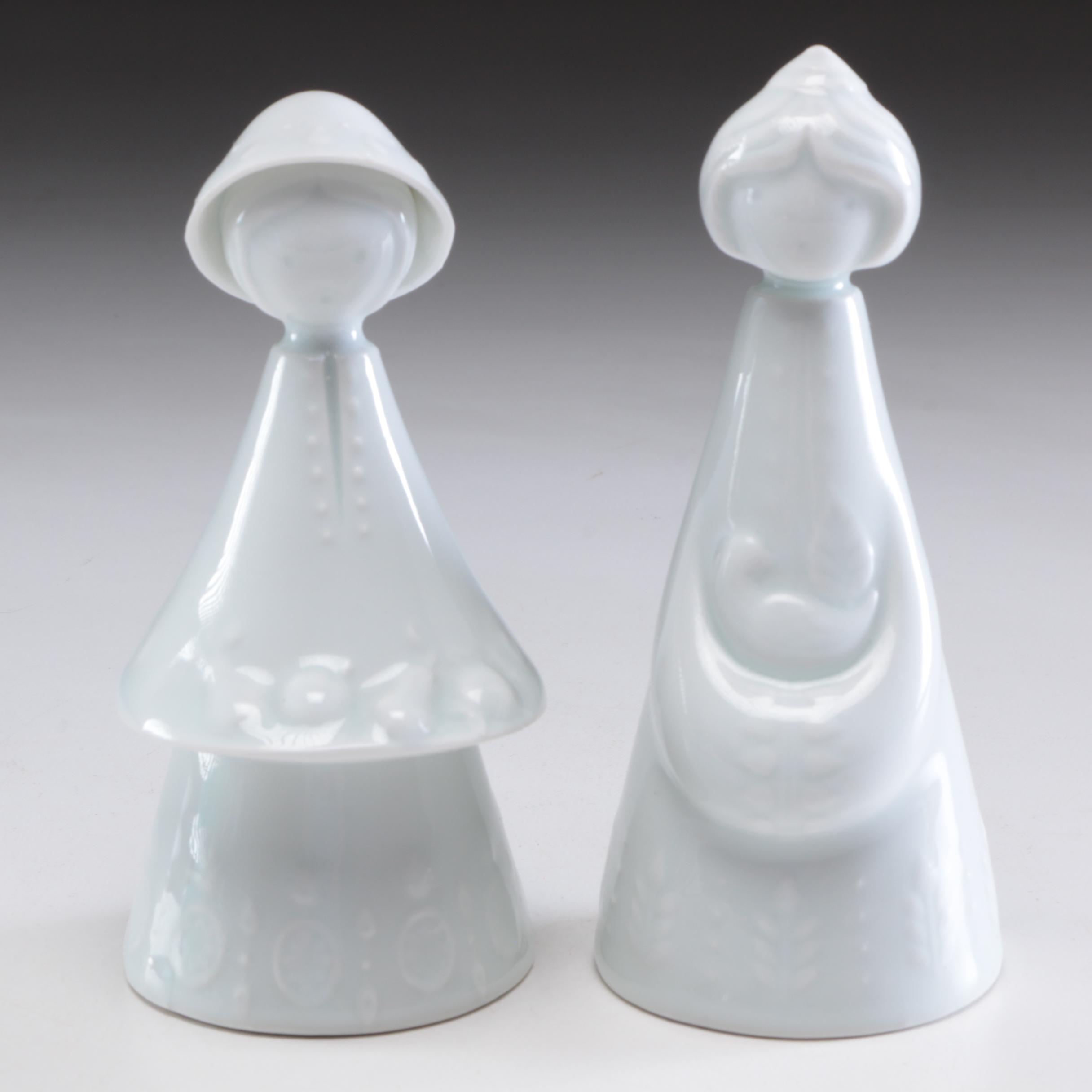 Haviland Ceramic "Peace and Prosperity" Figurines, Late 20th Century