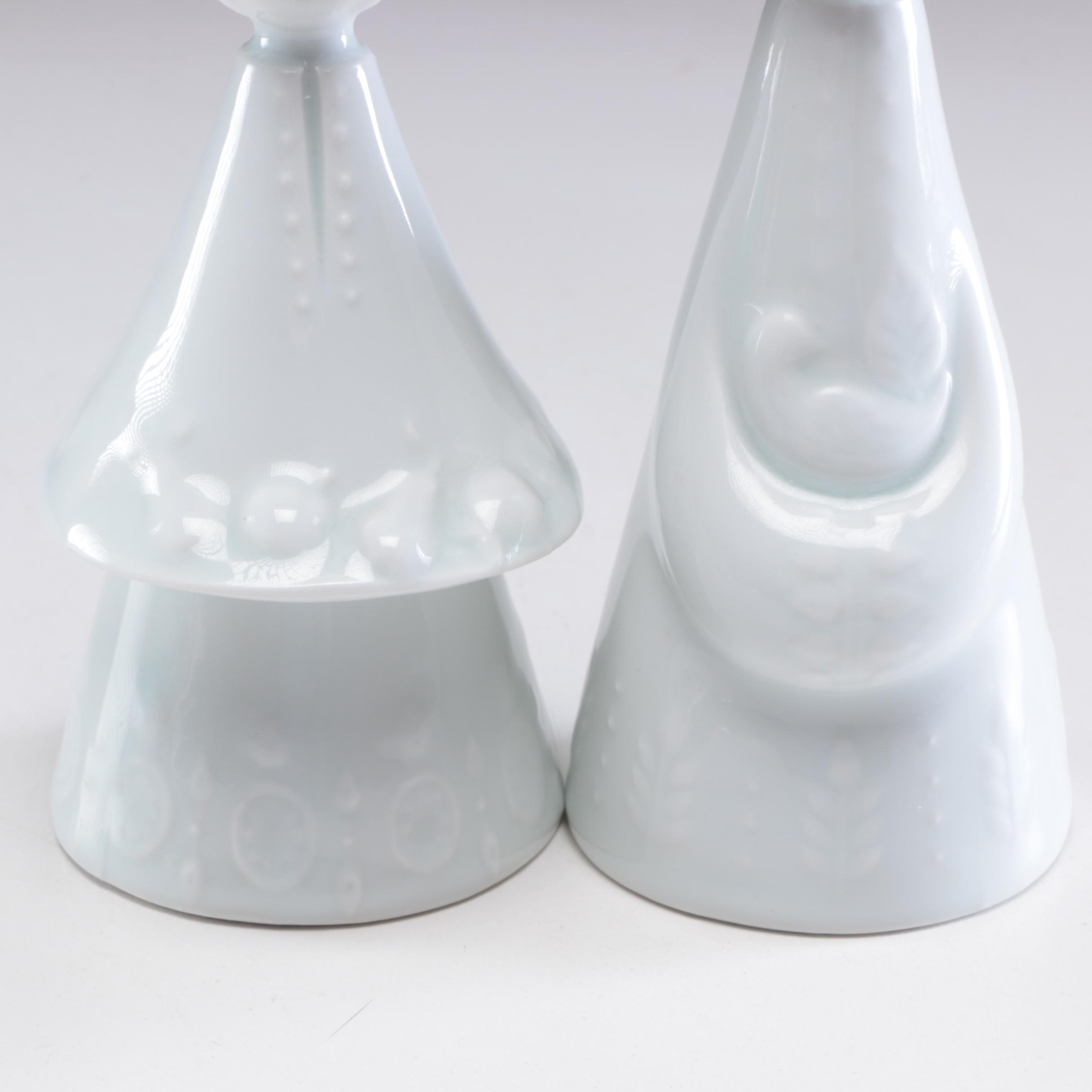 Haviland Ceramic "Peace and Prosperity" Figurines, Late 20th Century