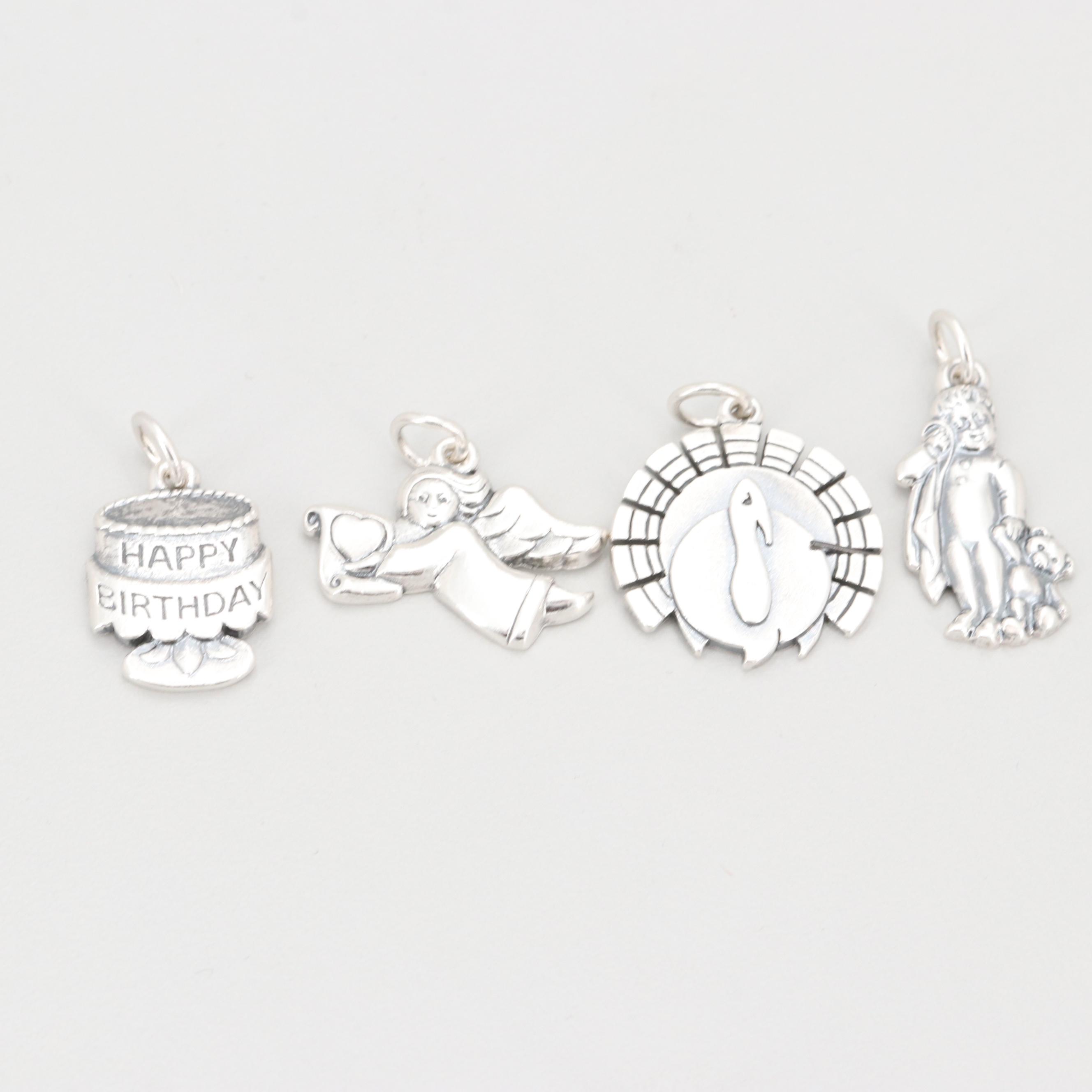James Avery Sterling Silver Holiday Themed Charms