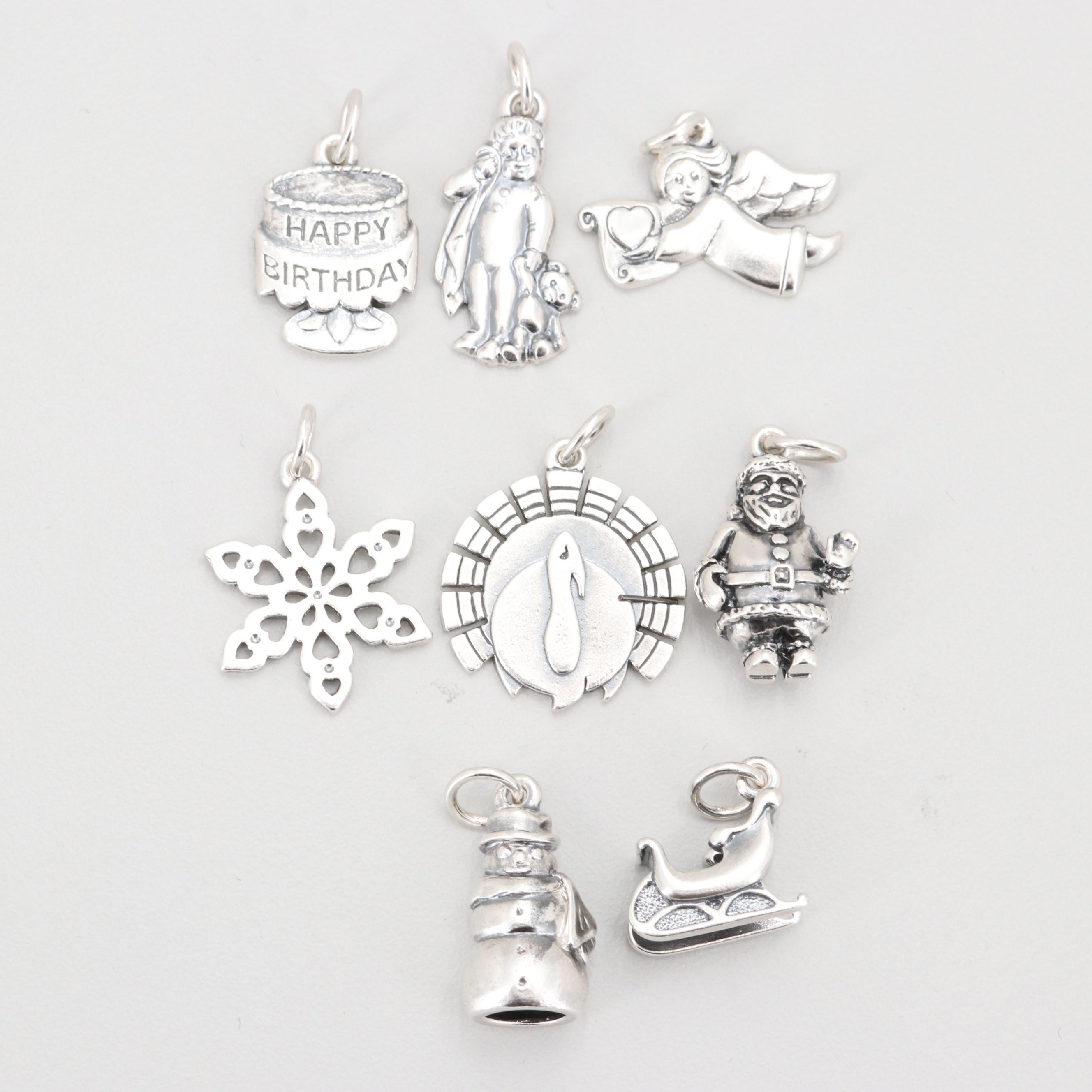 James Avery Sterling Silver Holiday Themed Charms