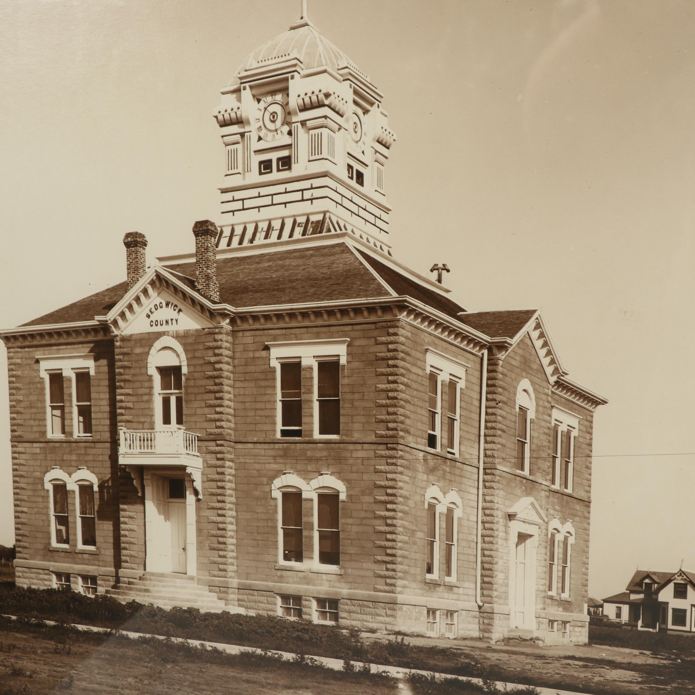 J.E. Stimson Sepia Tone Photographs of County Courthouses