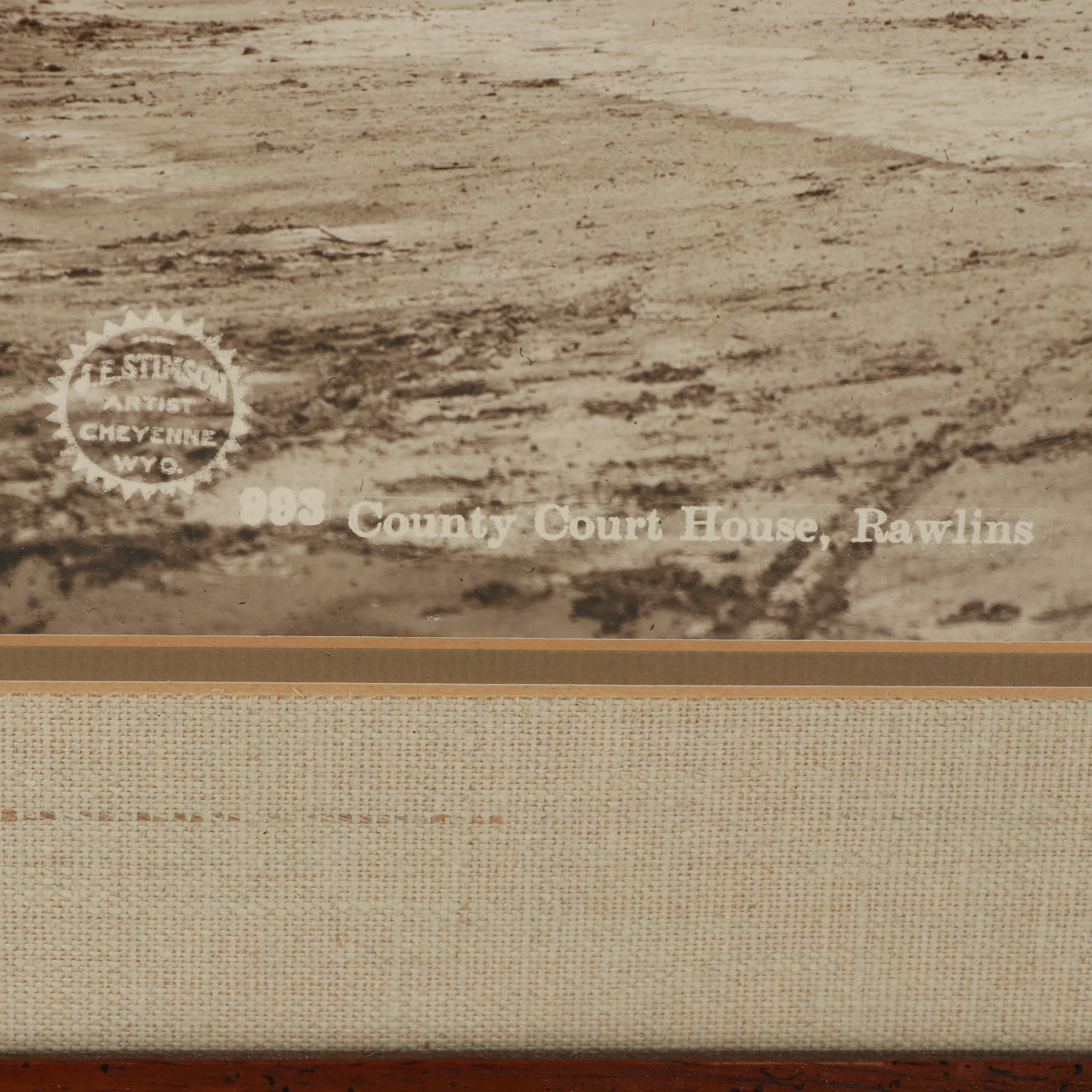 J.E. Stimson Sepia Tone Photographs of County Courthouses