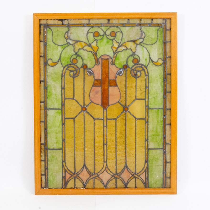 Art Nouveau Style Stained Glass Window