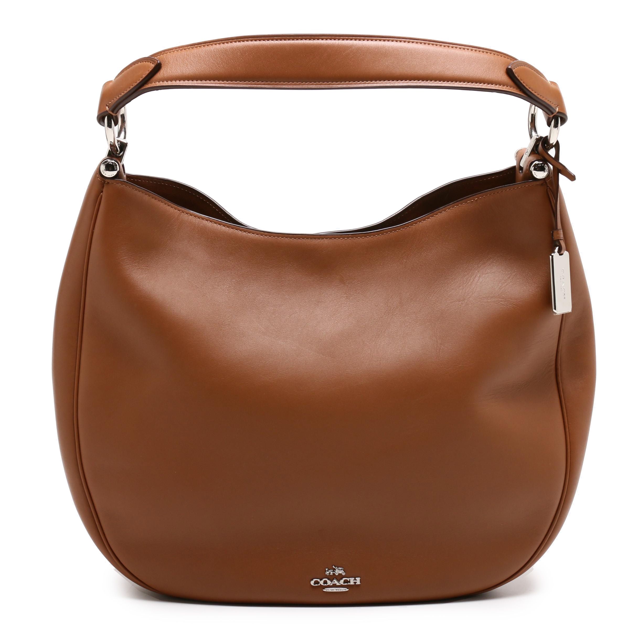 Coach New York Nomad Hobo Bag in Saddle Glove Tan Leather