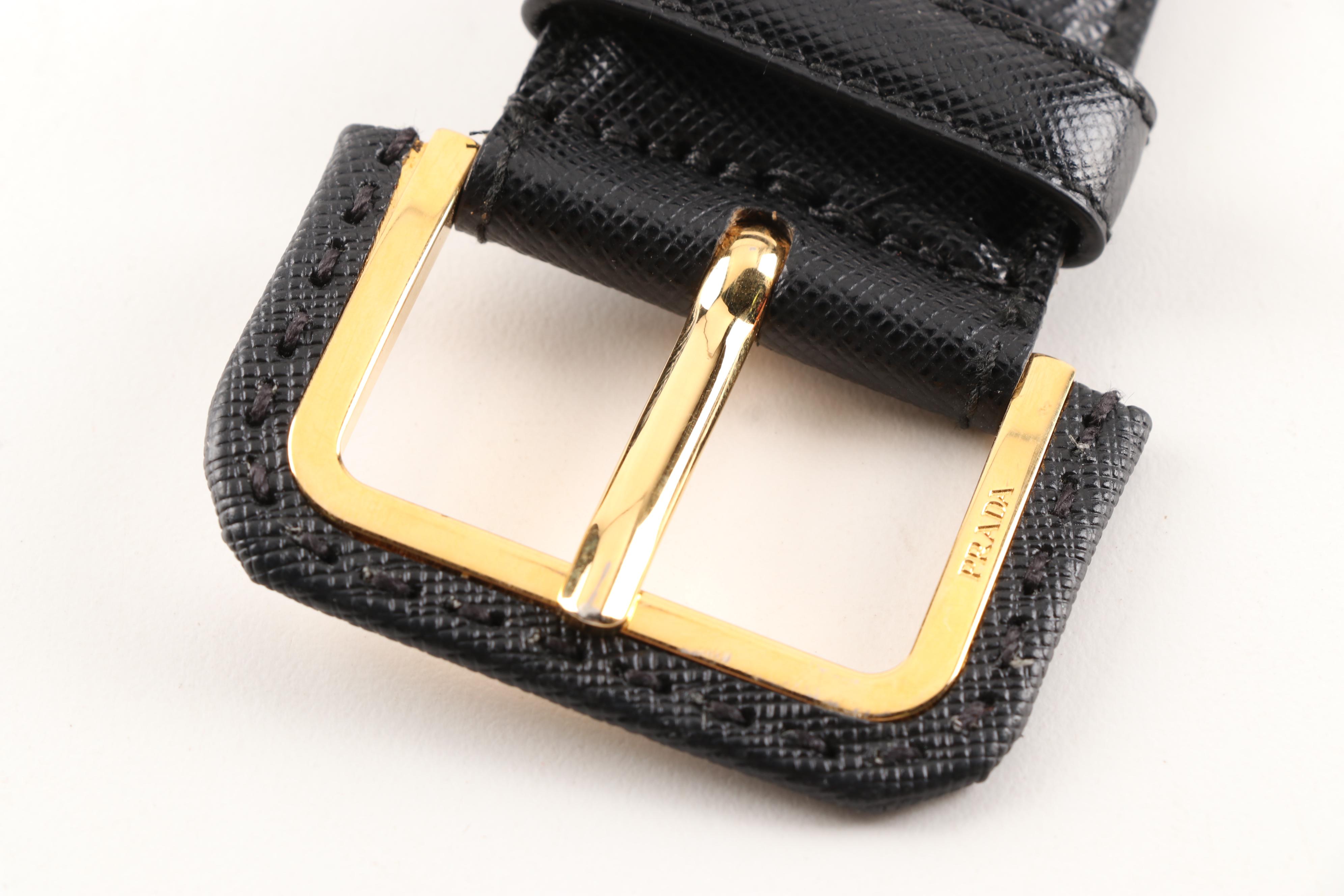 Prada Saffiano Leather, Cole Haan Patent Leather, and Other Leather Belts