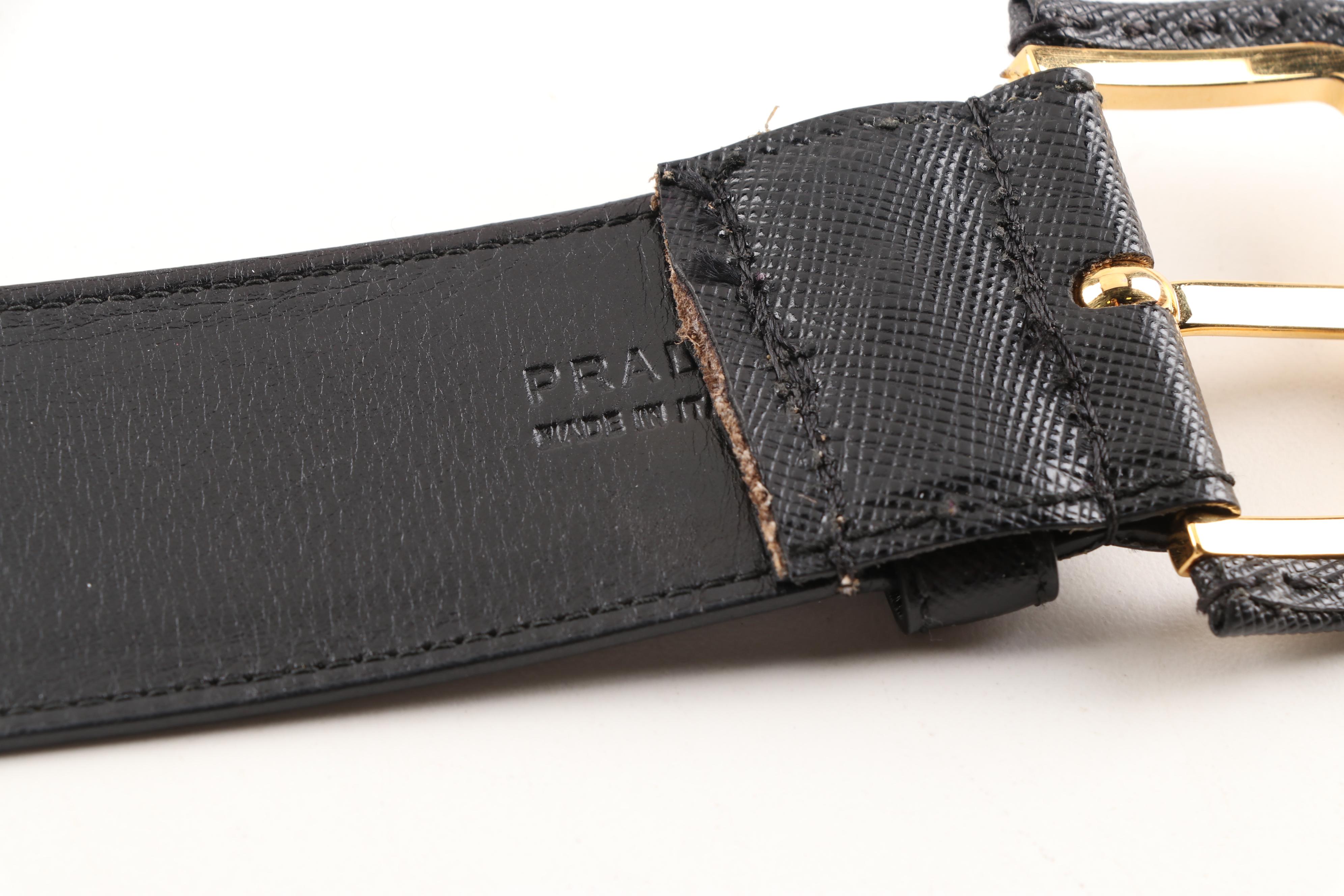 Prada Saffiano Leather, Cole Haan Patent Leather, and Other Leather Belts