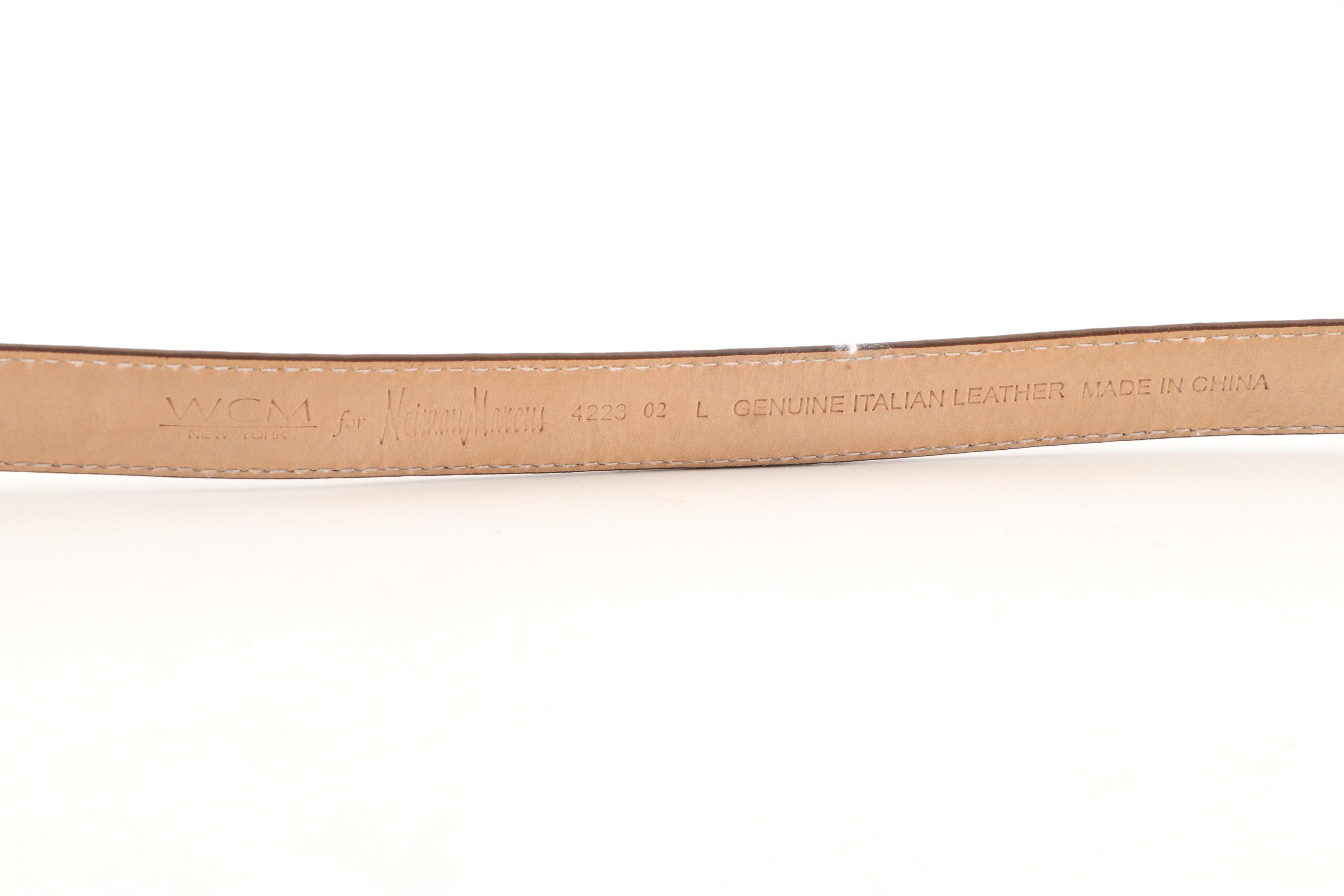 Prada Saffiano Leather, Cole Haan Patent Leather, and Other Leather Belts