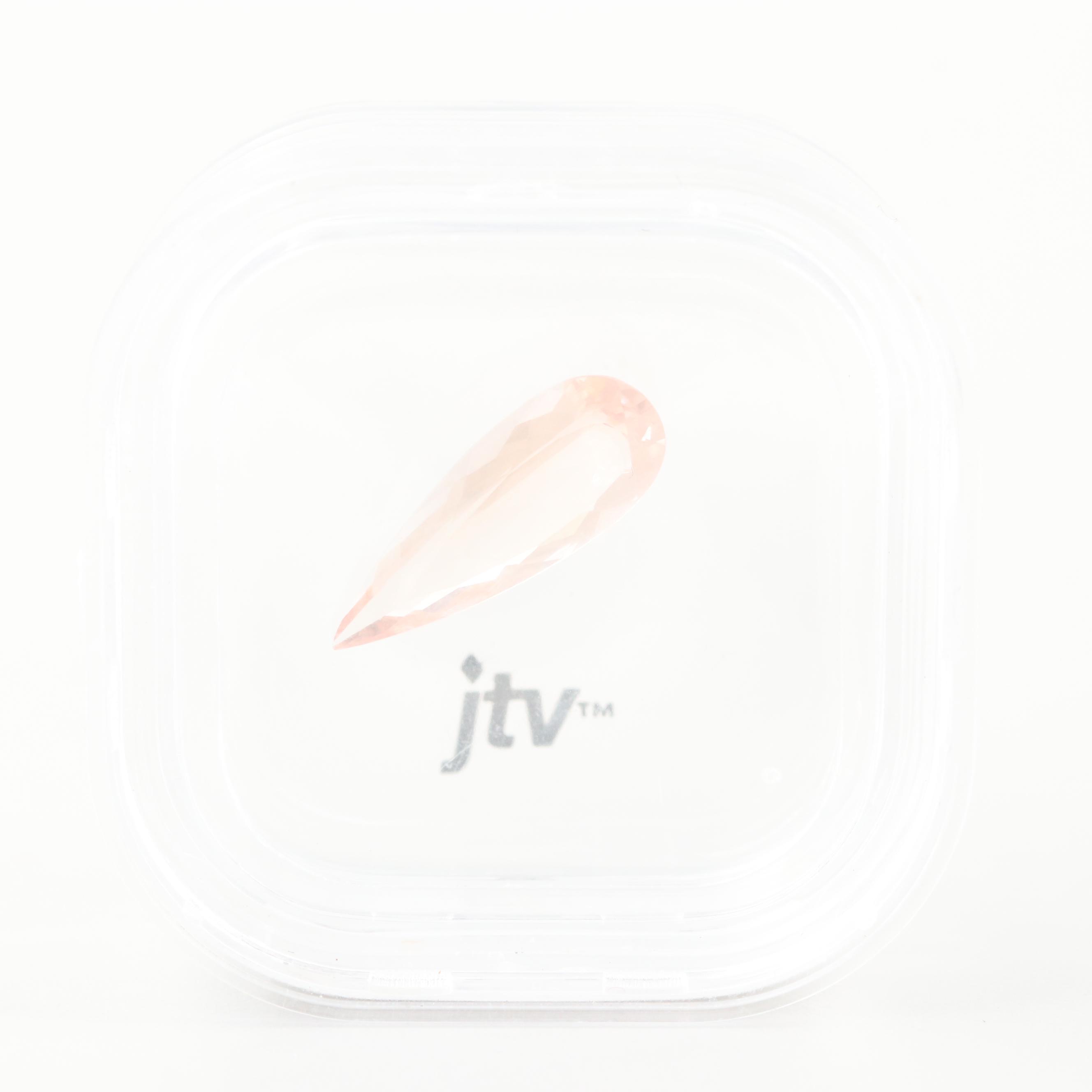 Loose 2.79 CT Morganite 18 mm x 7 mm