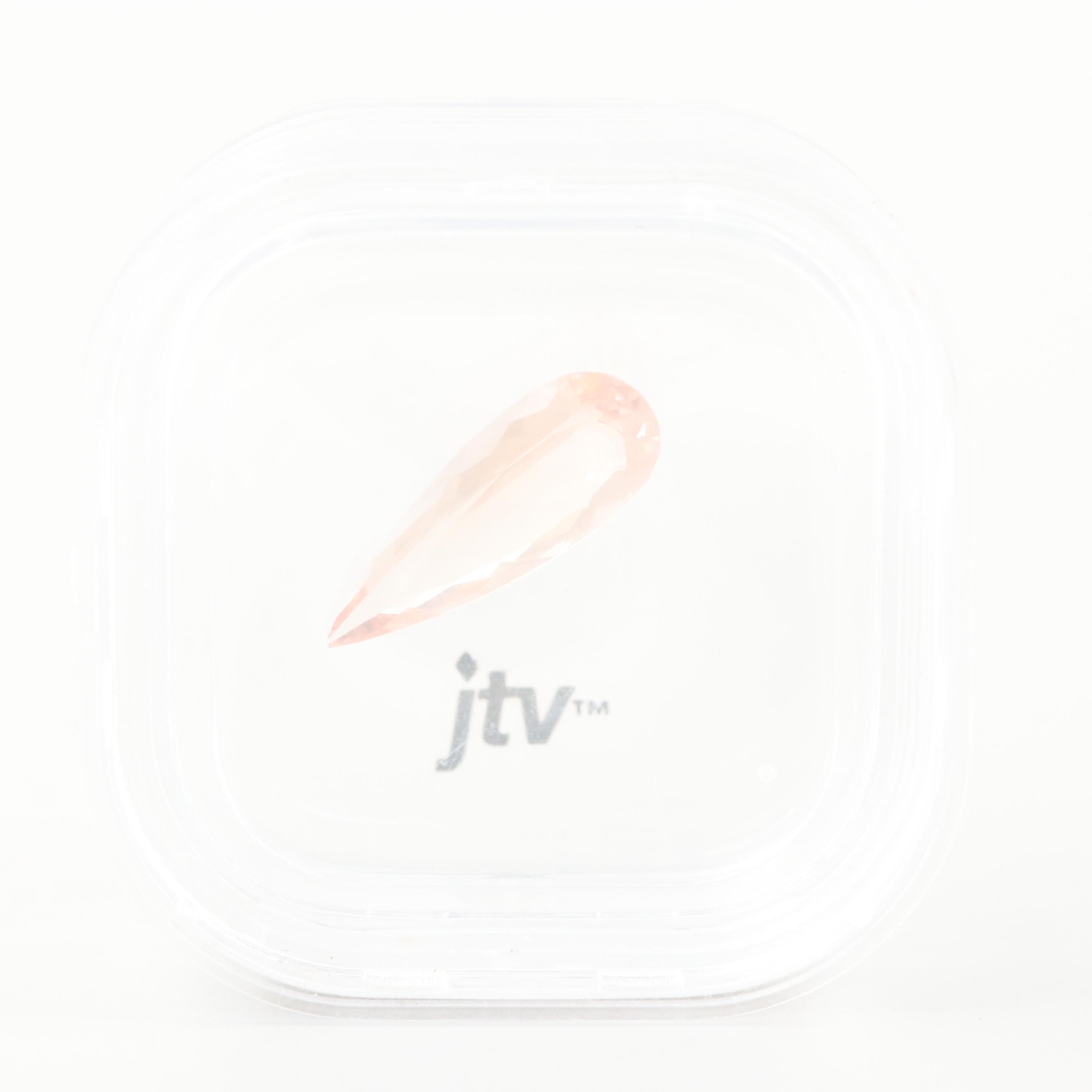 Loose 2.79 CT Morganite 18 mm x 7 mm