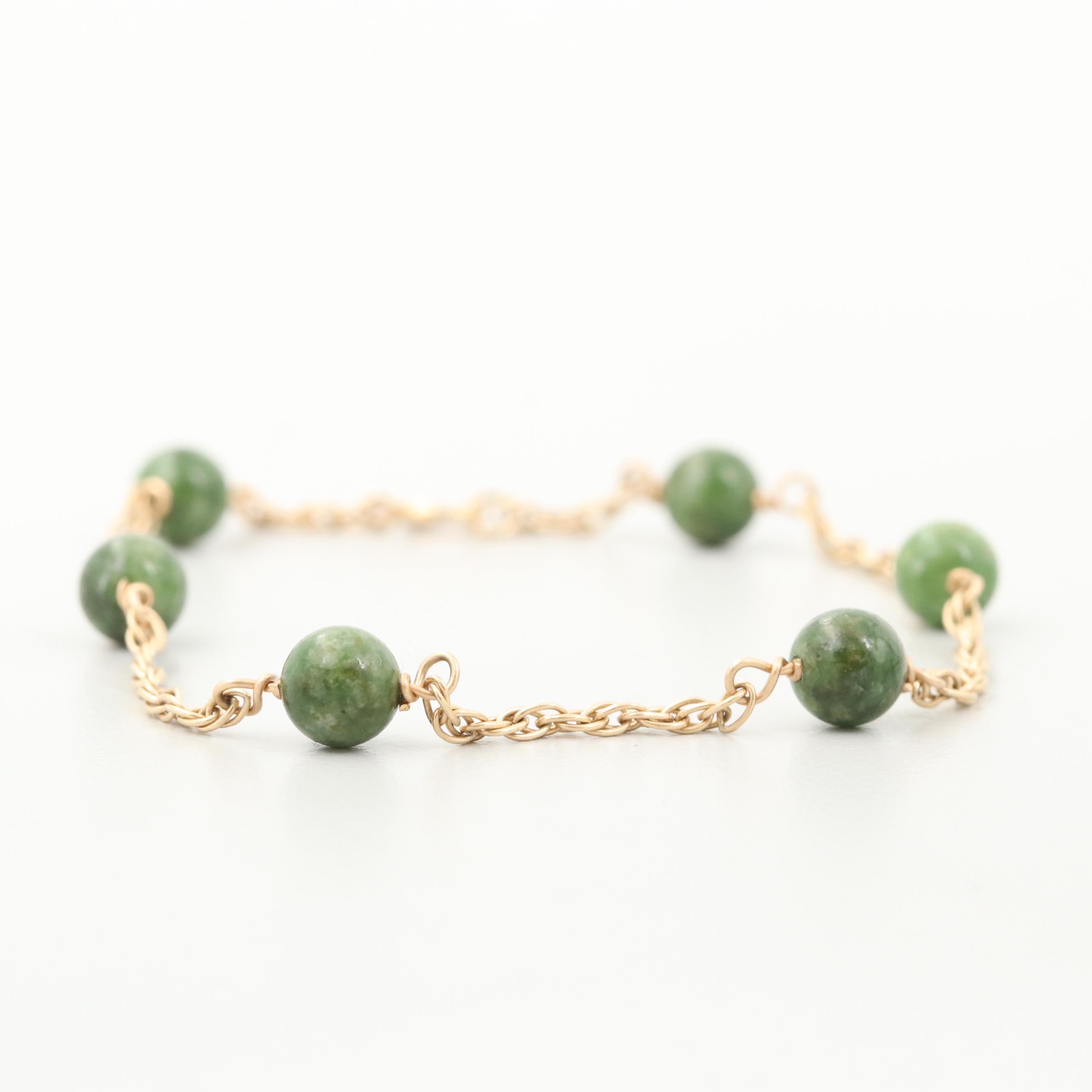 14K Yellow Gold Serpentine Bracelet