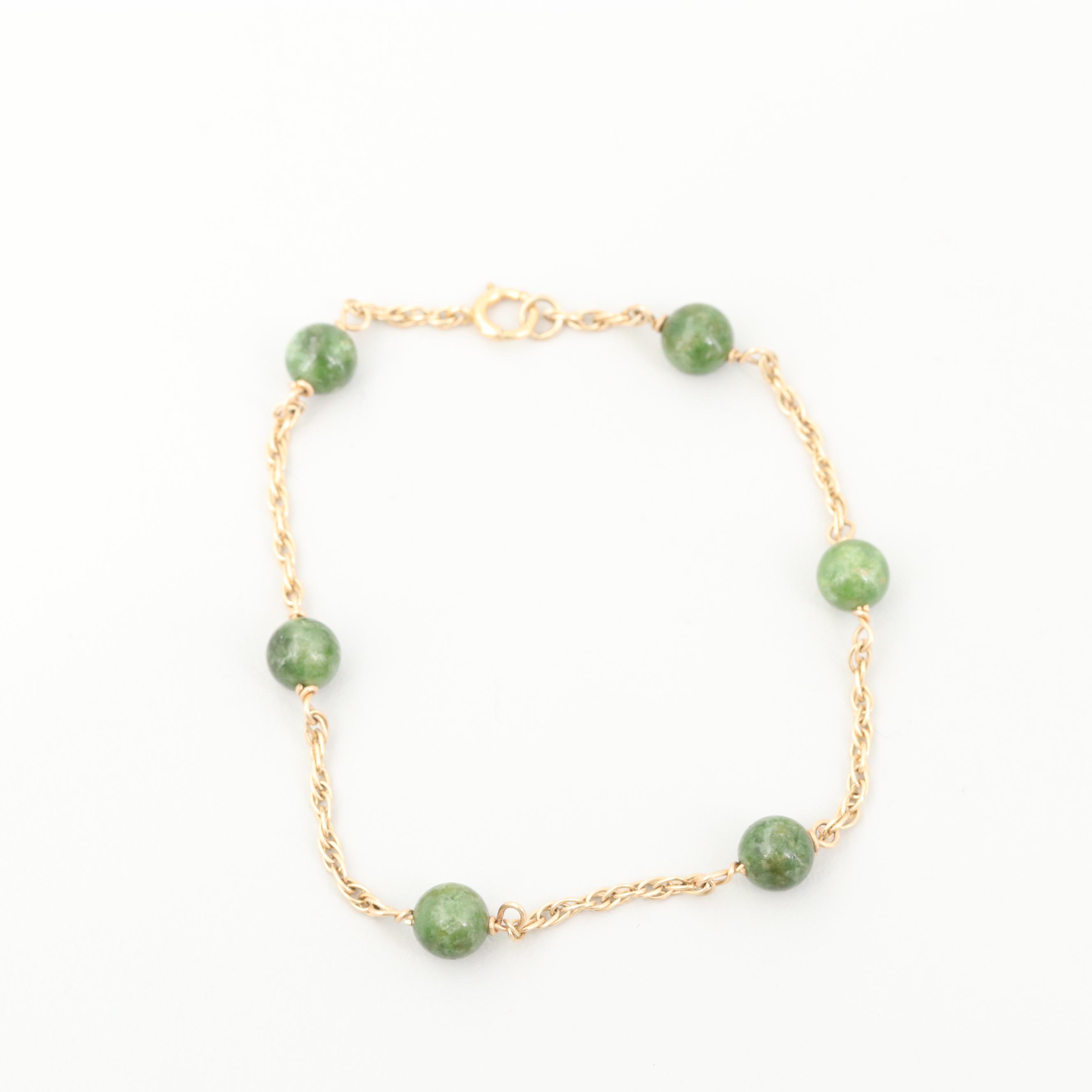 14K Yellow Gold Serpentine Bracelet