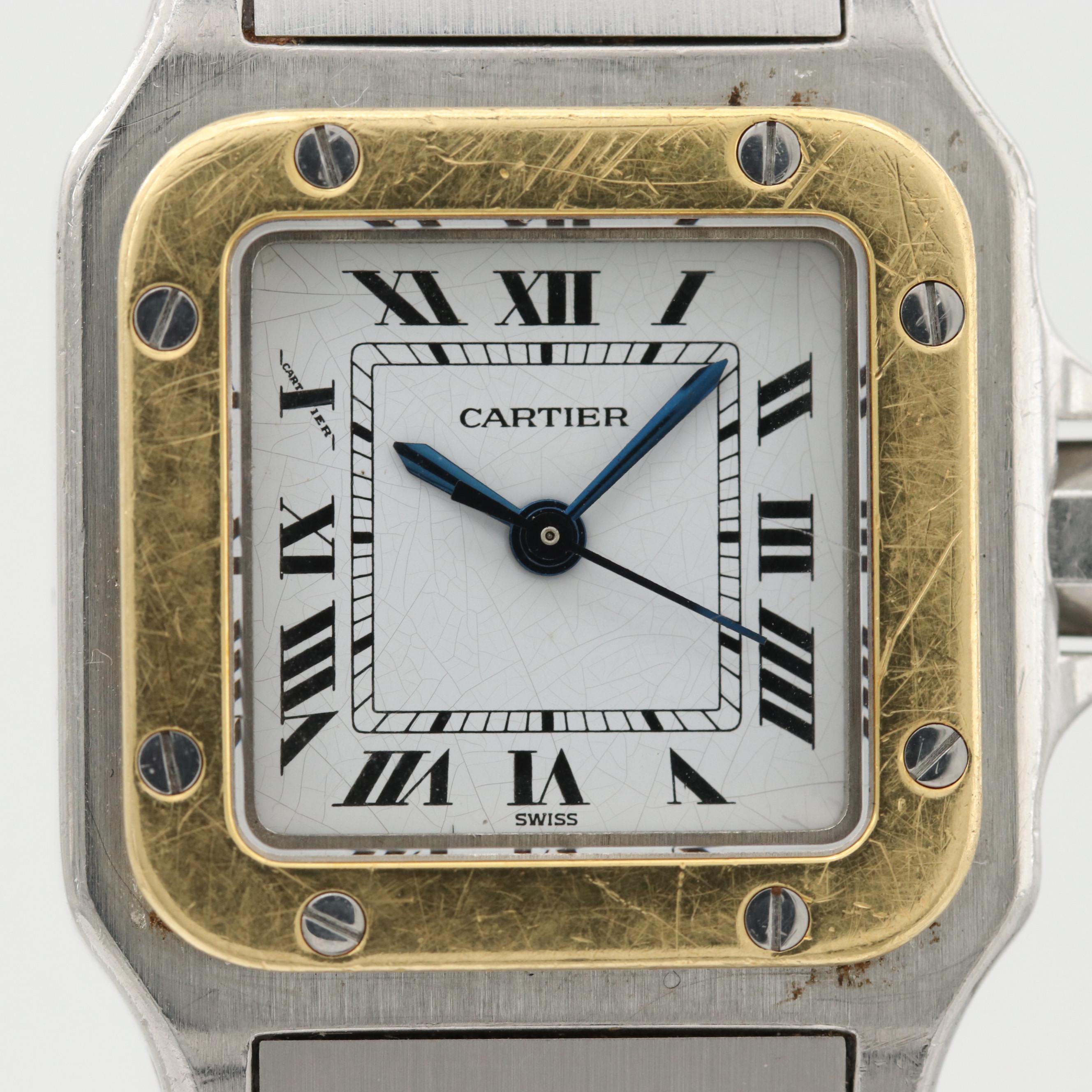 Cartier Santos Galbee 18K Gold and Stainless Steel Automatic Watch