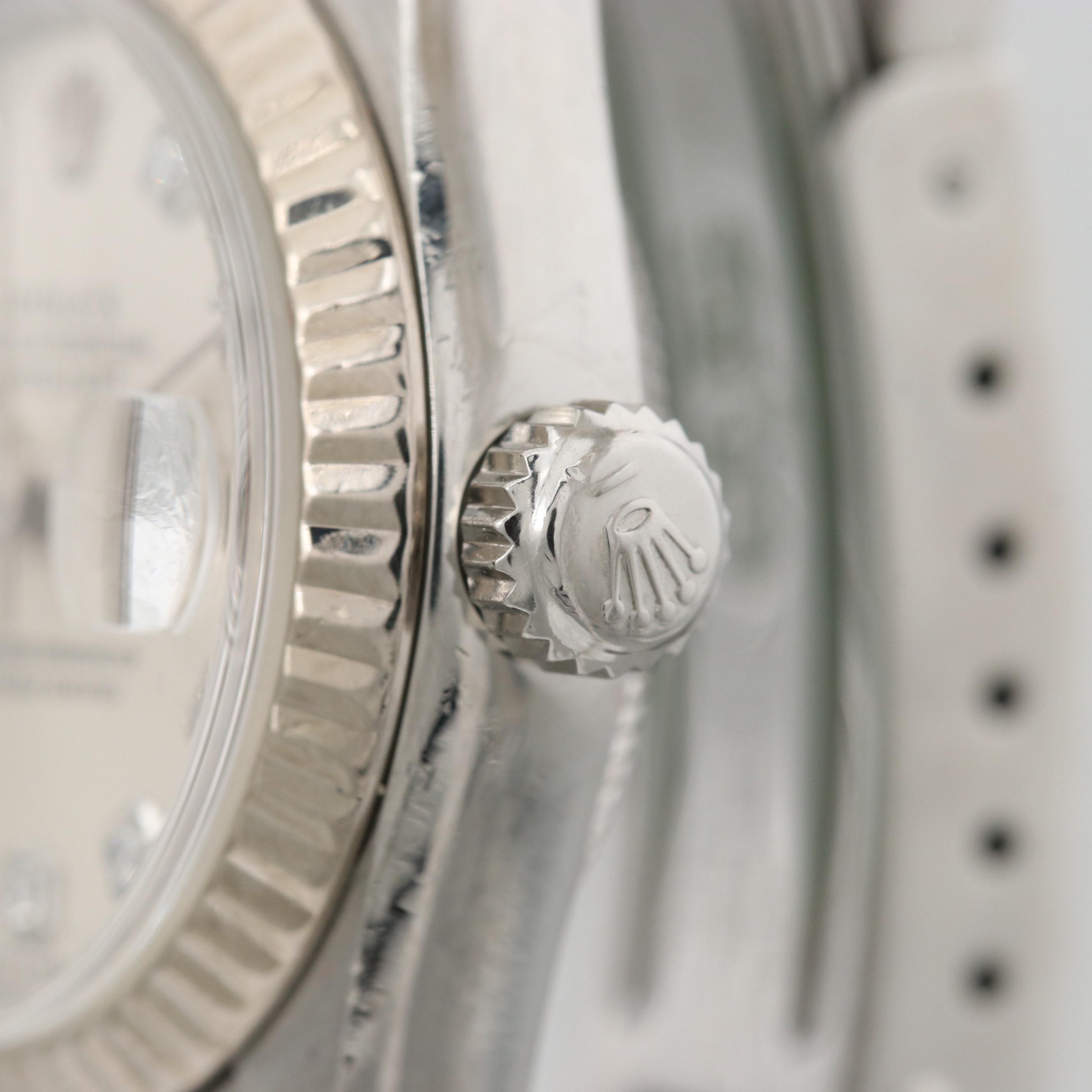 Rolex Datejust 18K Yellow Gold and Stainless Steel Diamond Watch, 2000