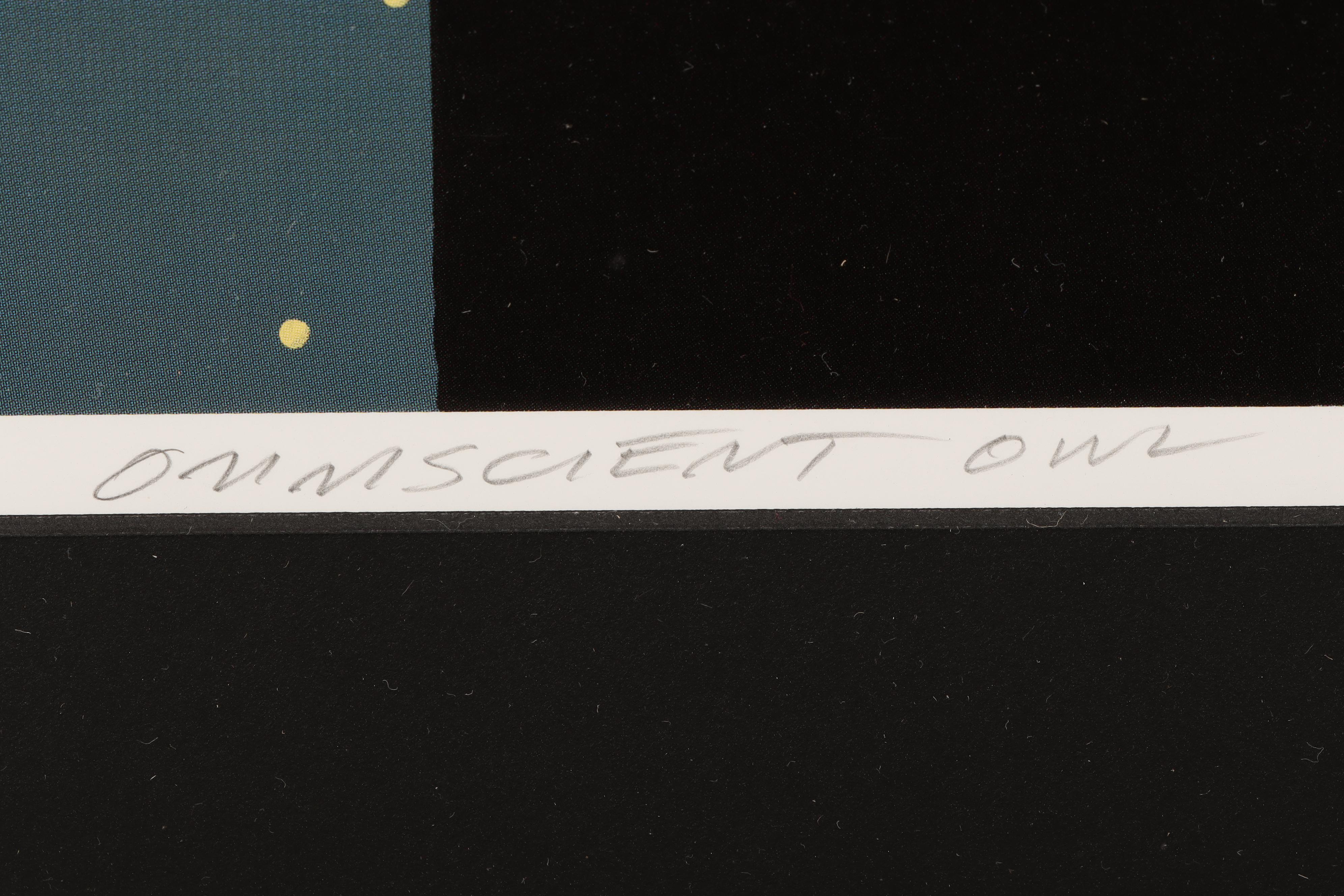 Charley Harper Offset Lithograph "Omniscient Owl"