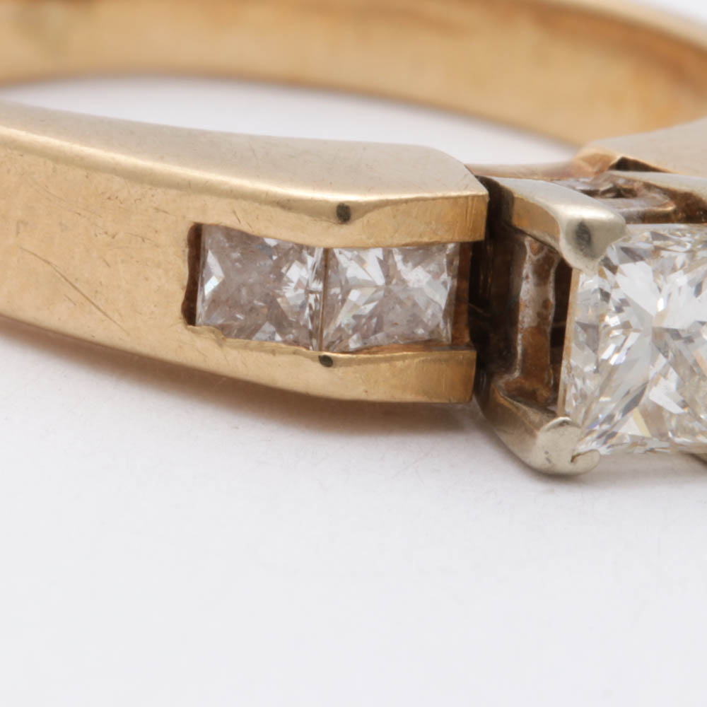 Maico 14K Yellow Gold Diamond Engagement Ring