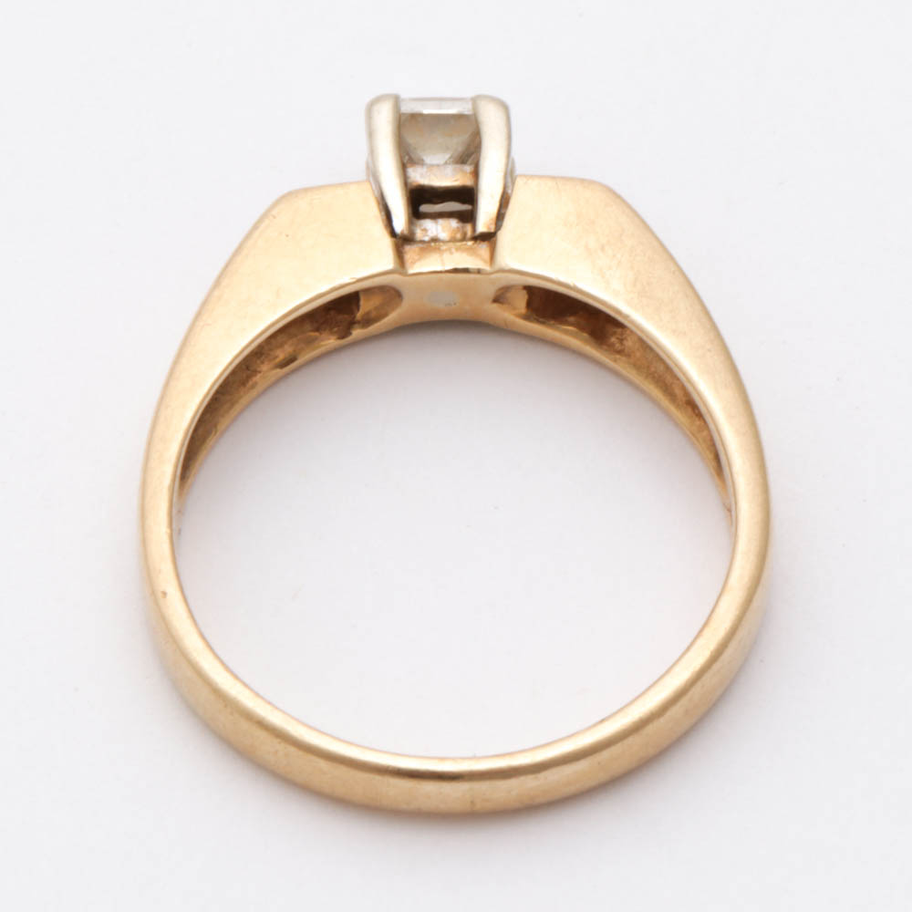 Maico 14K Yellow Gold Diamond Engagement Ring