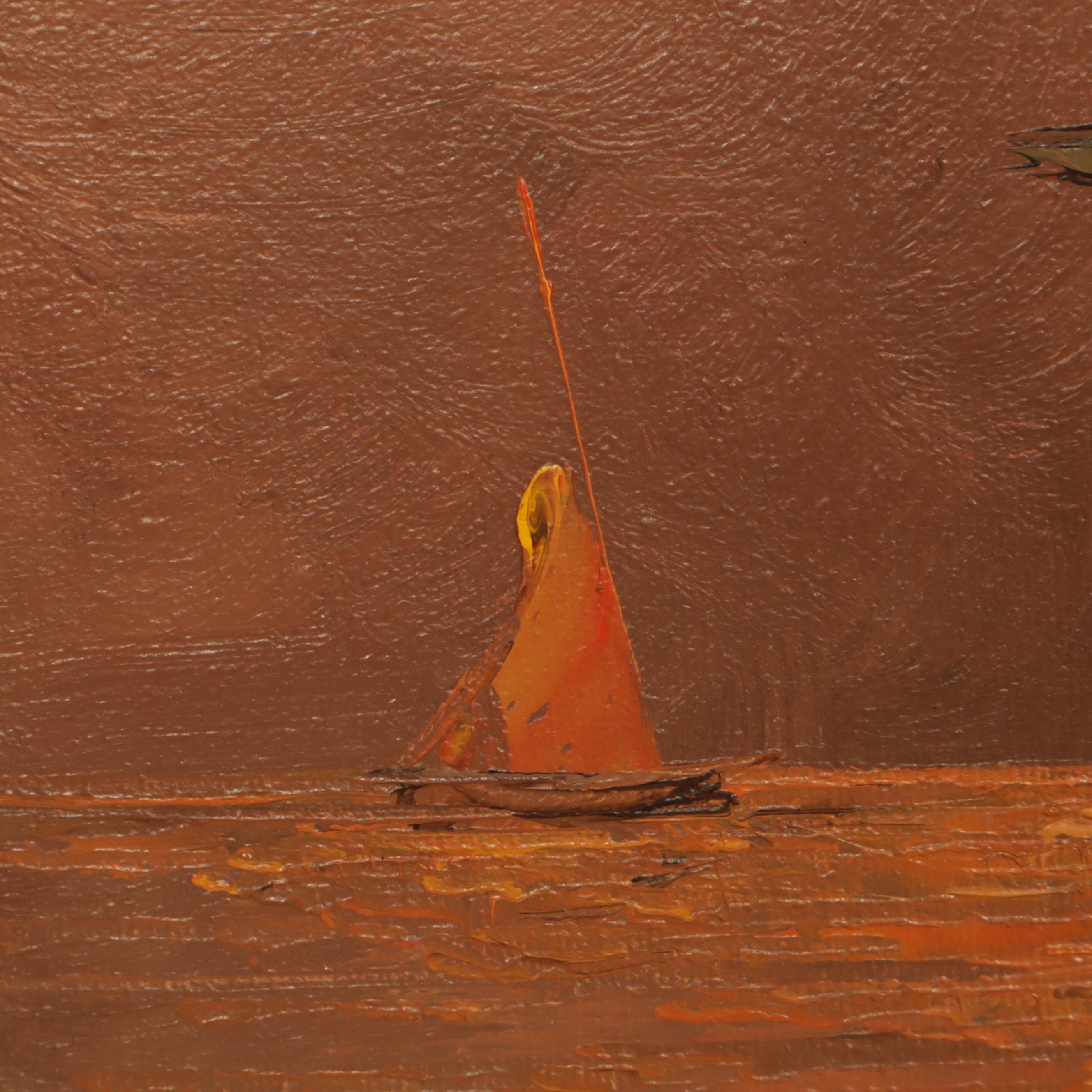 W. Vennekamp Ships Oil Painting