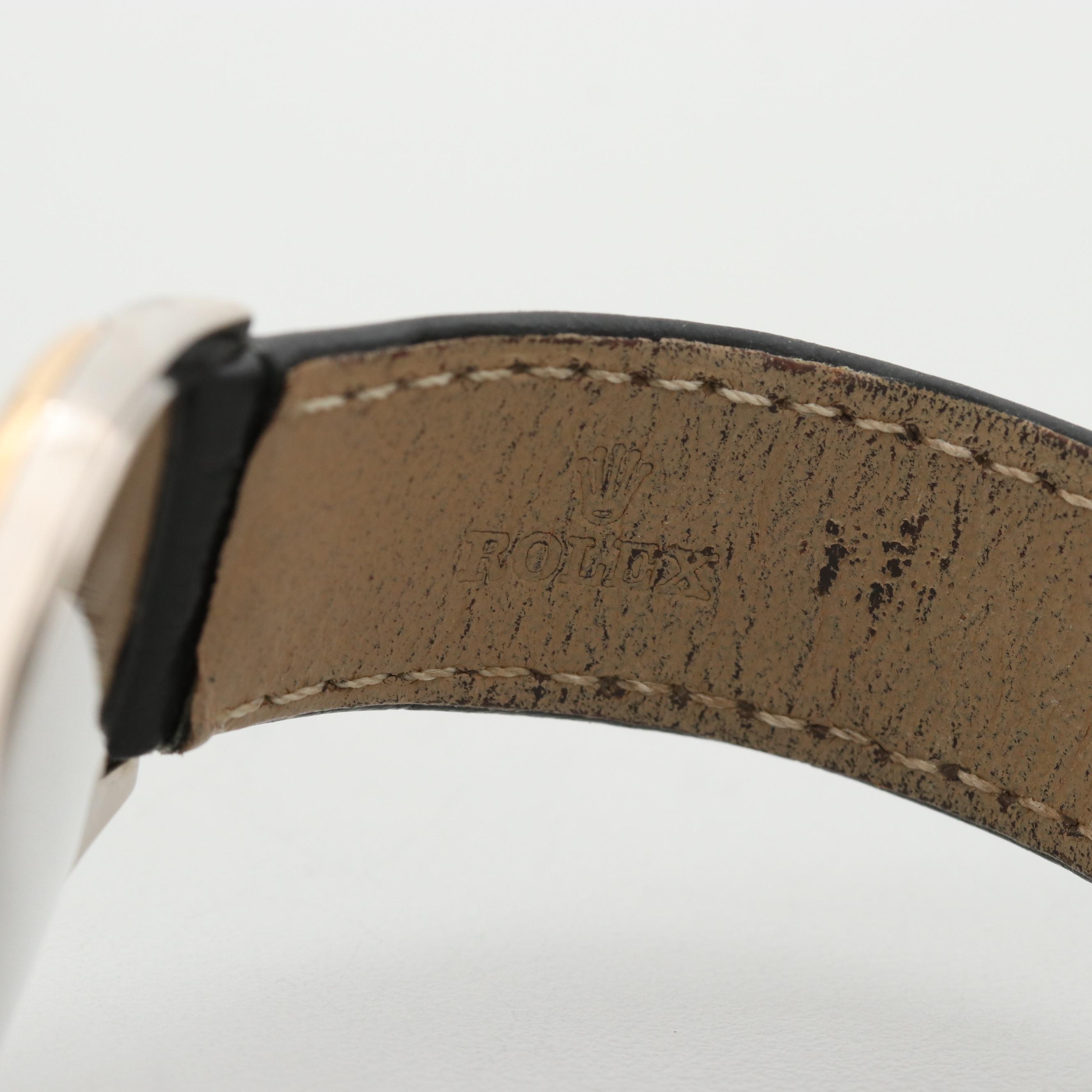 Rolex Cellini Danaos 18K Rose and White Gold Stem Wind Watch, 2001