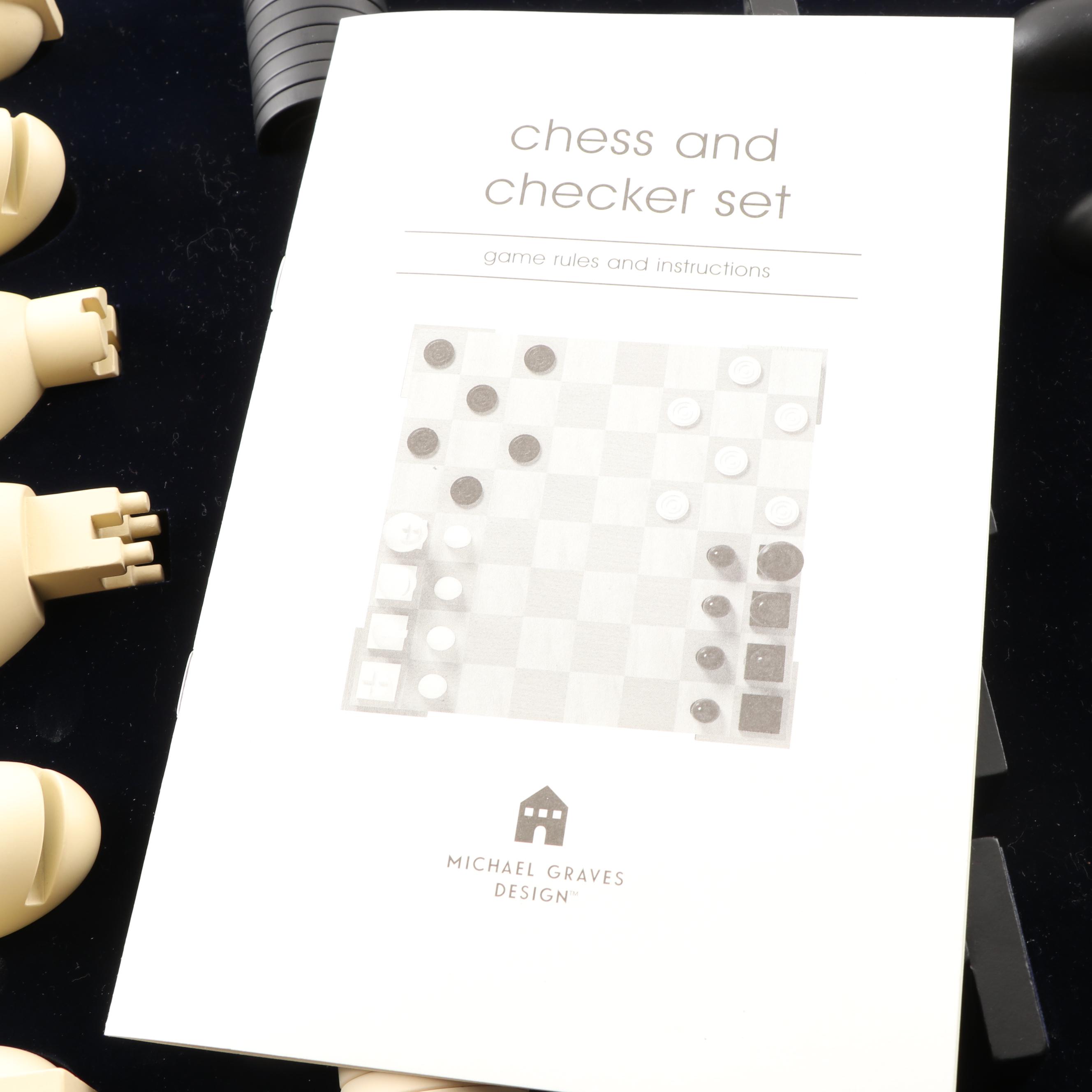 Michael Graves Post-Modern Chess and Checkers Set