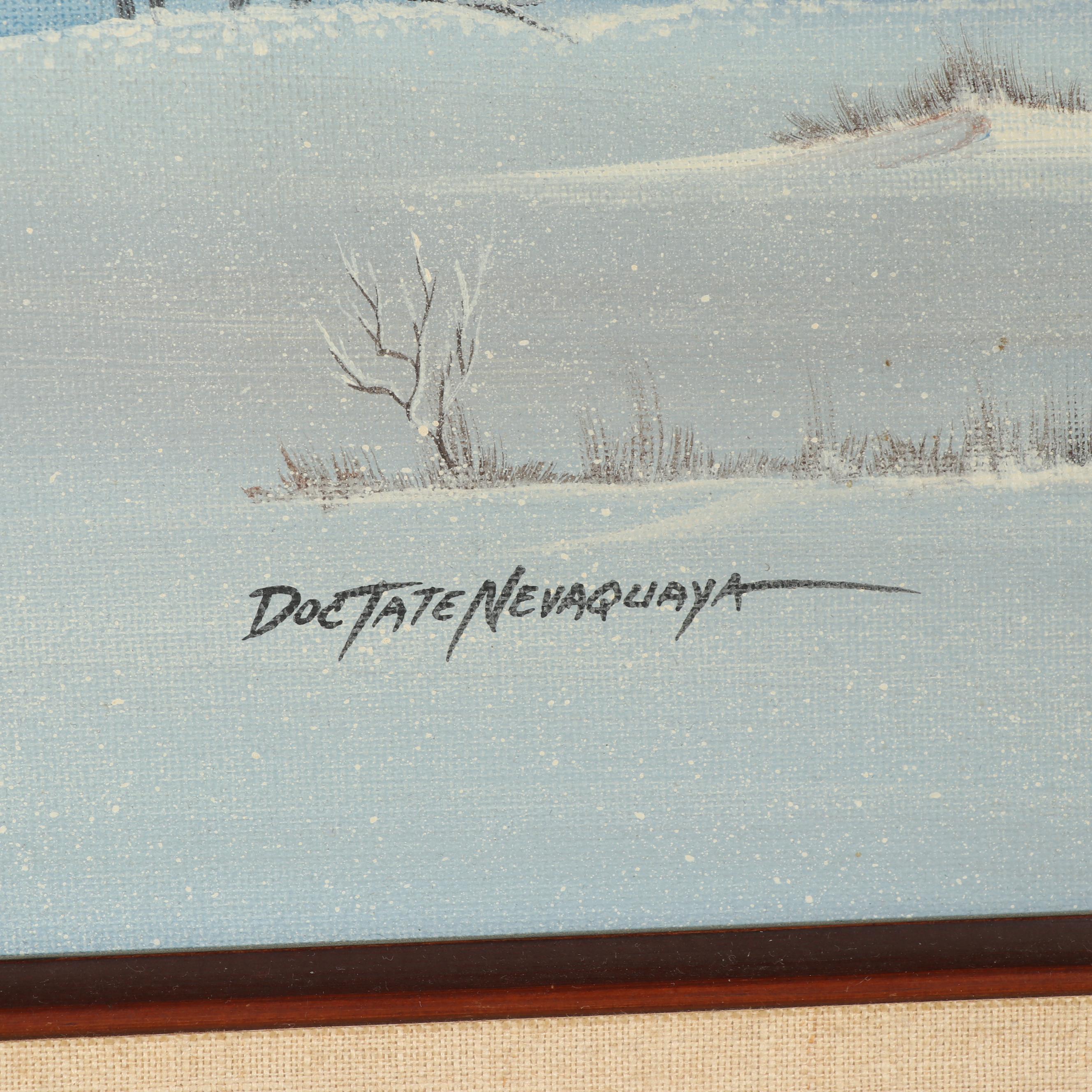 Doc Tate Nevaquaya Acrylic Painting "The Long Wait"