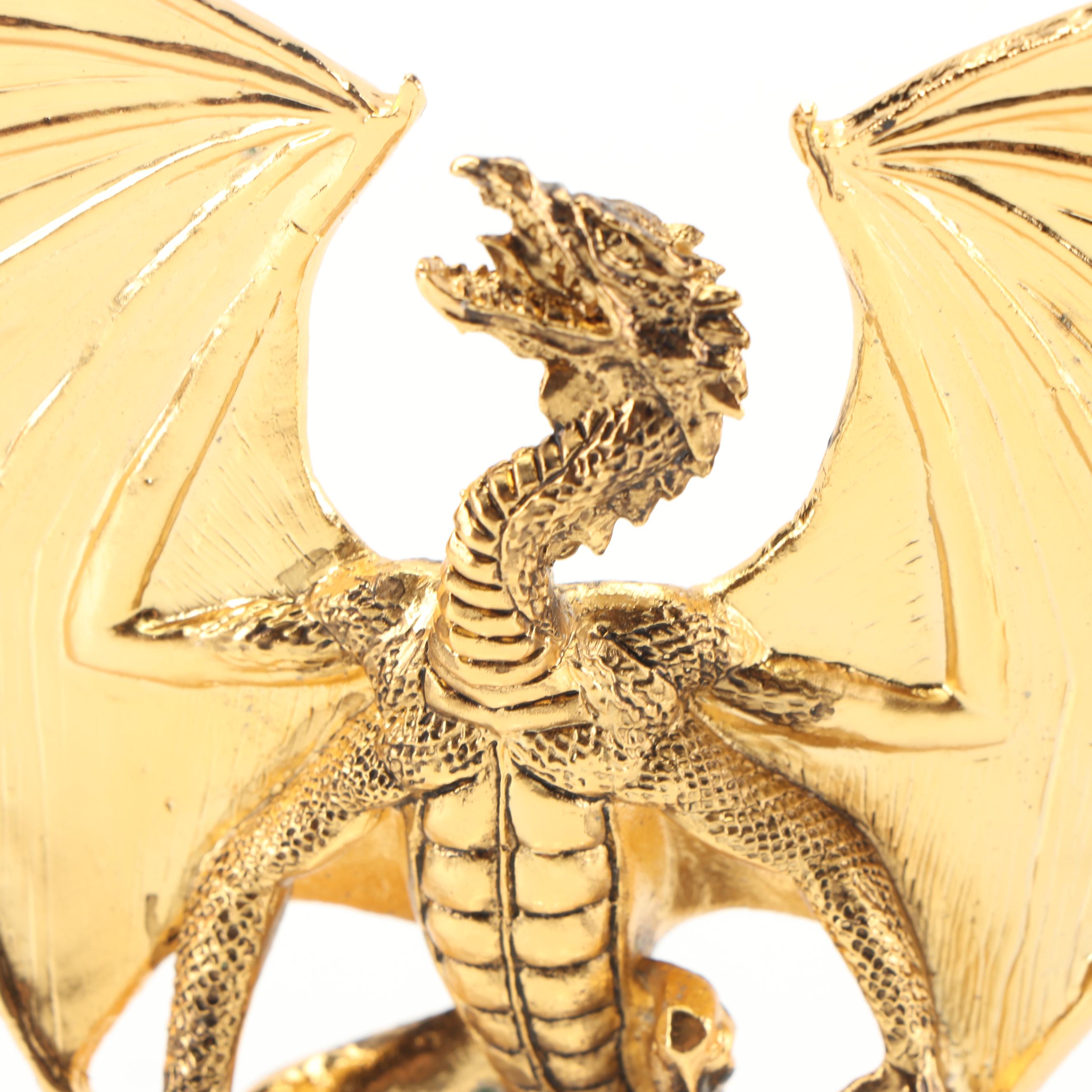 Franklin Mint "Golden Eye Of The Dragon" Pocket Watch with Decorative Dagger