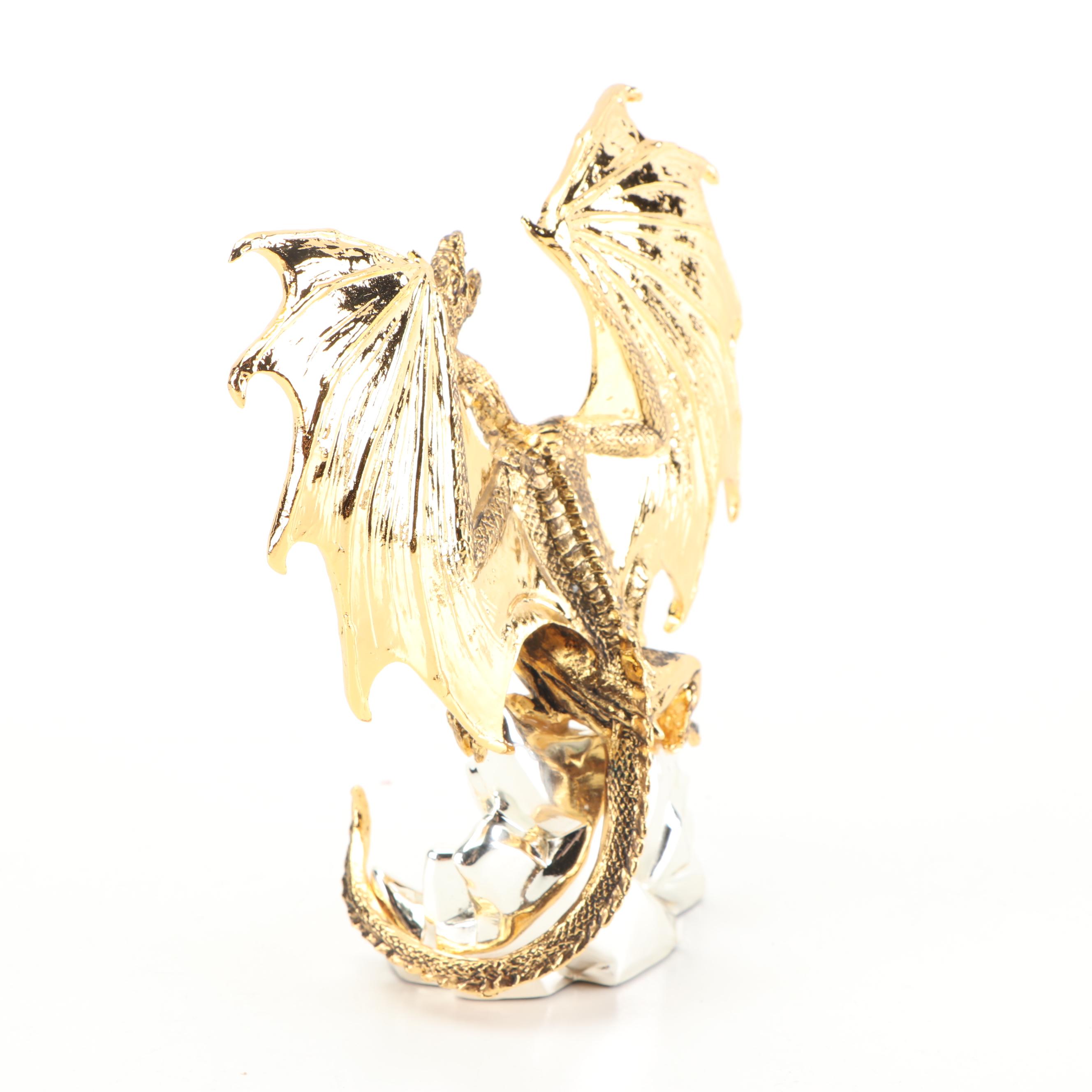 Franklin Mint "Golden Eye Of The Dragon" Pocket Watch with Decorative Dagger