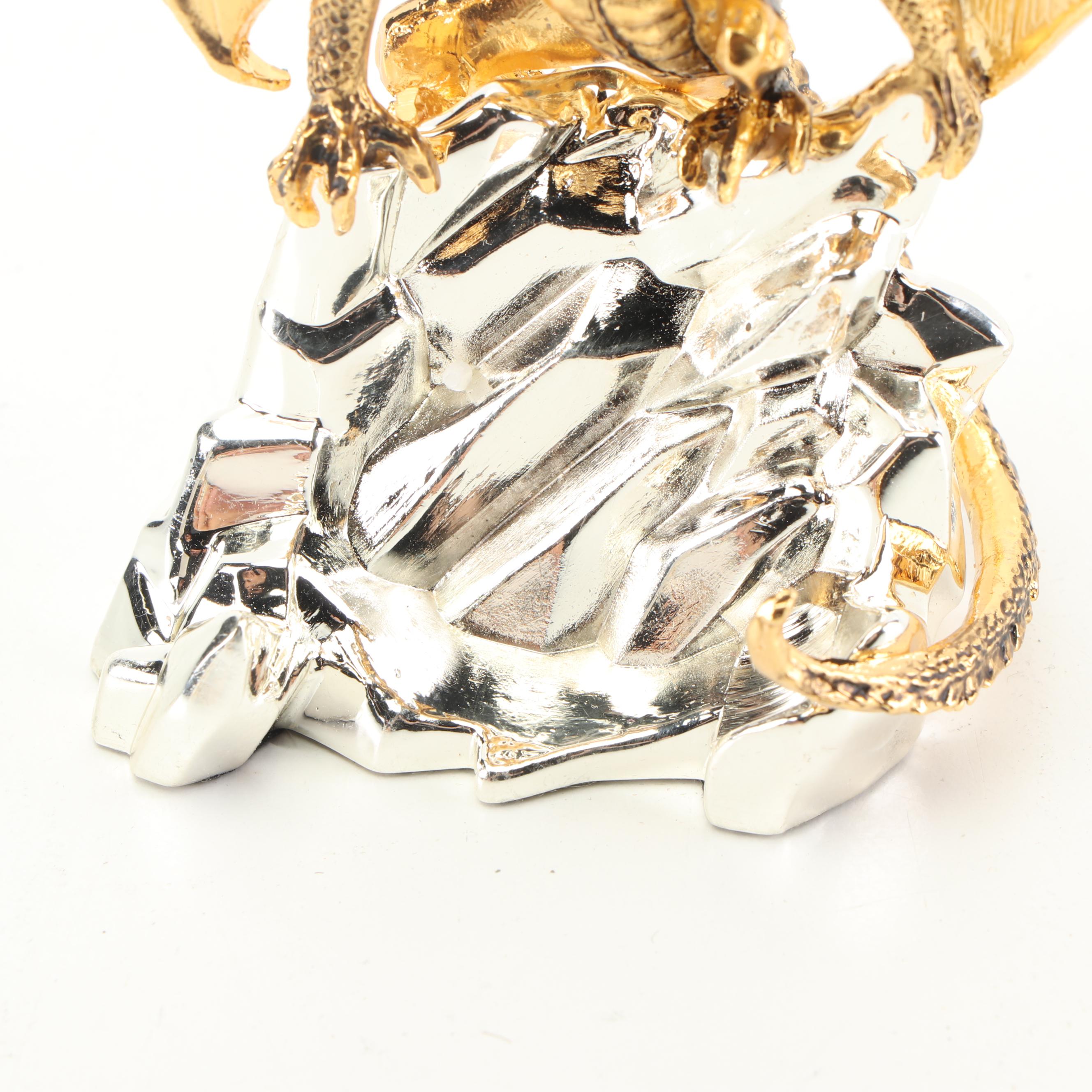 Franklin Mint "Golden Eye Of The Dragon" Pocket Watch with Decorative Dagger