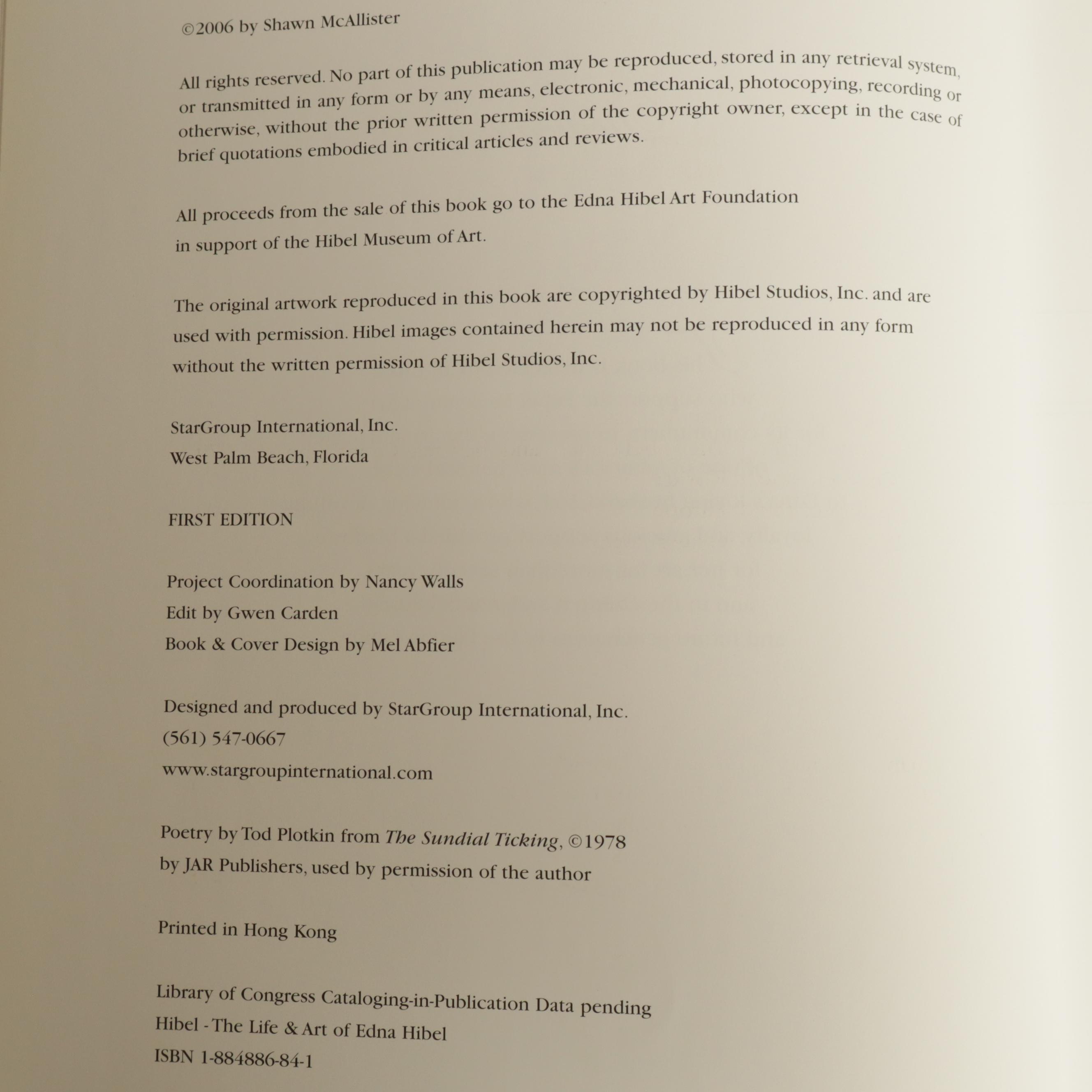 Edna Hibel Embellished Lithograph with Signed Book