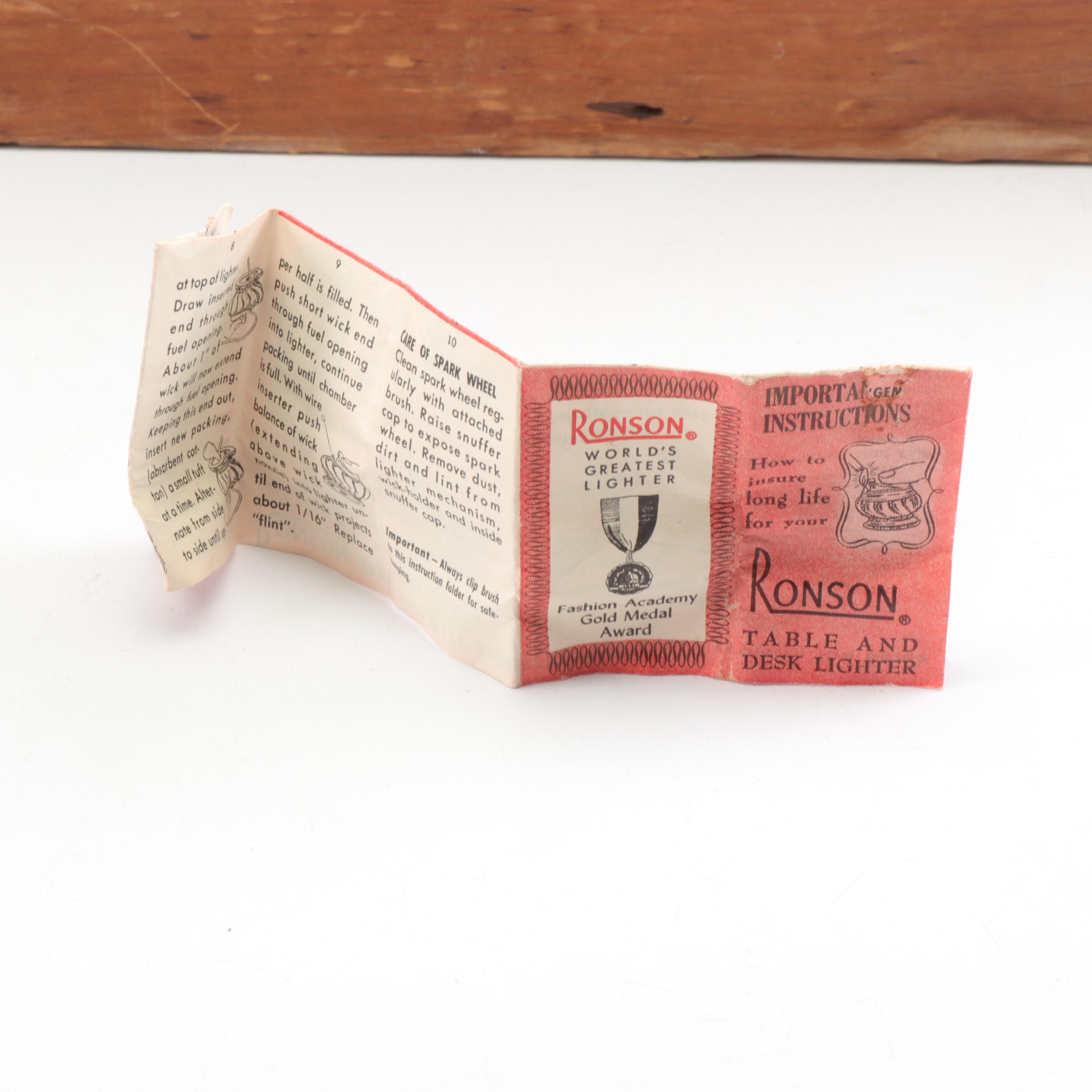 Wooden Box, Dr. Pepper Bottle Opener, Ronson Lighter & 1920s Copper Flashlight