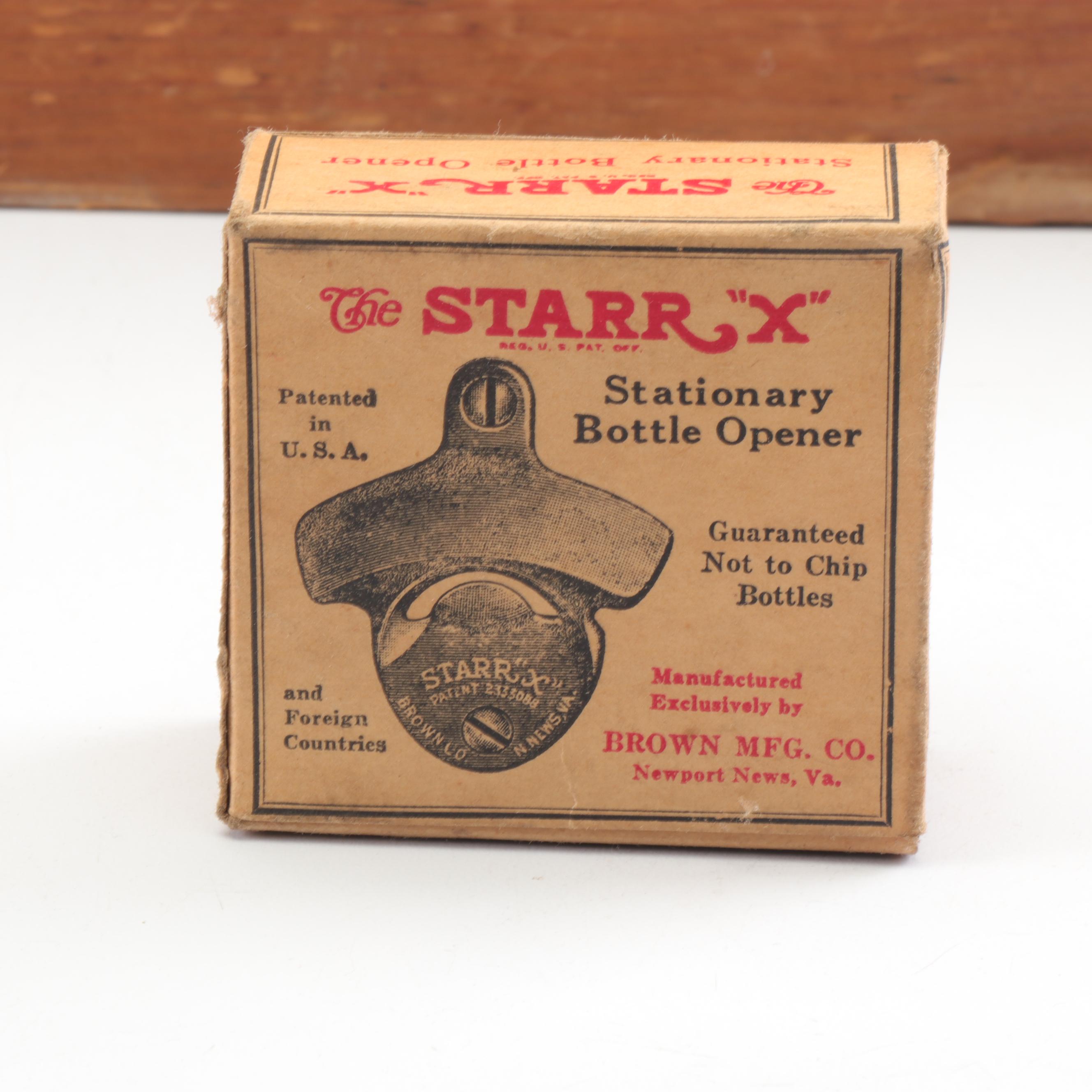 Wooden Box, Dr. Pepper Bottle Opener, Ronson Lighter & 1920s Copper Flashlight