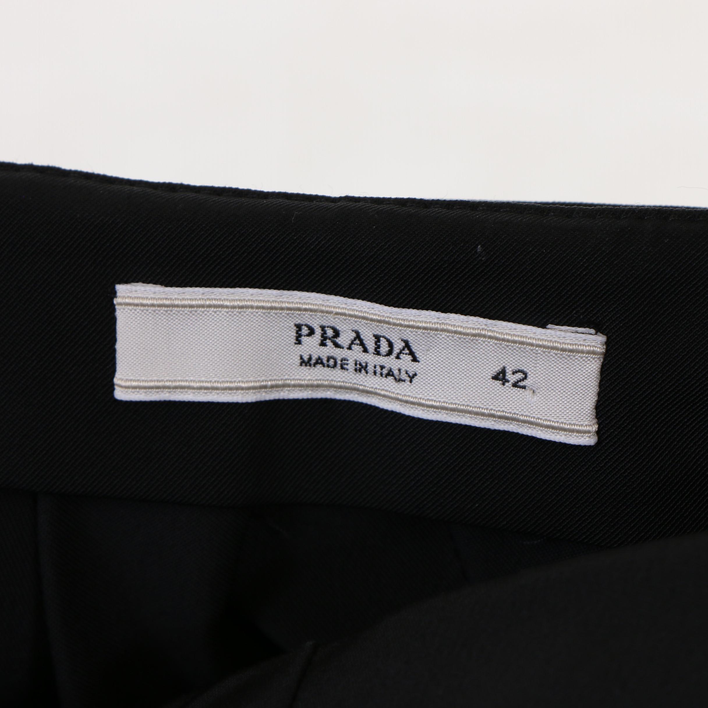 Prada Black Pencil Skirt, Stella McCartney Top, and Akris Beige Pencil Skirt