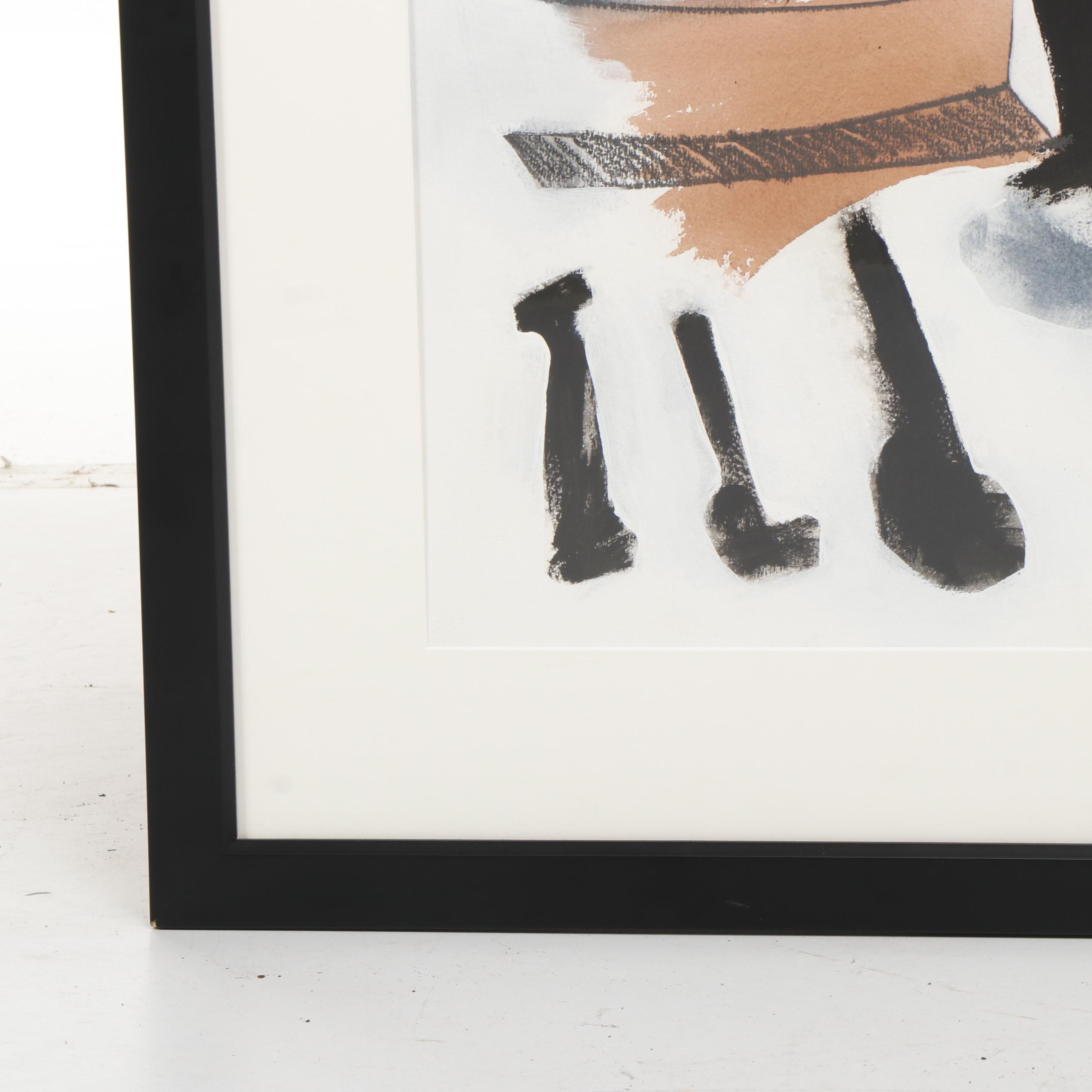 Robert Winslow Mixed Media Painting