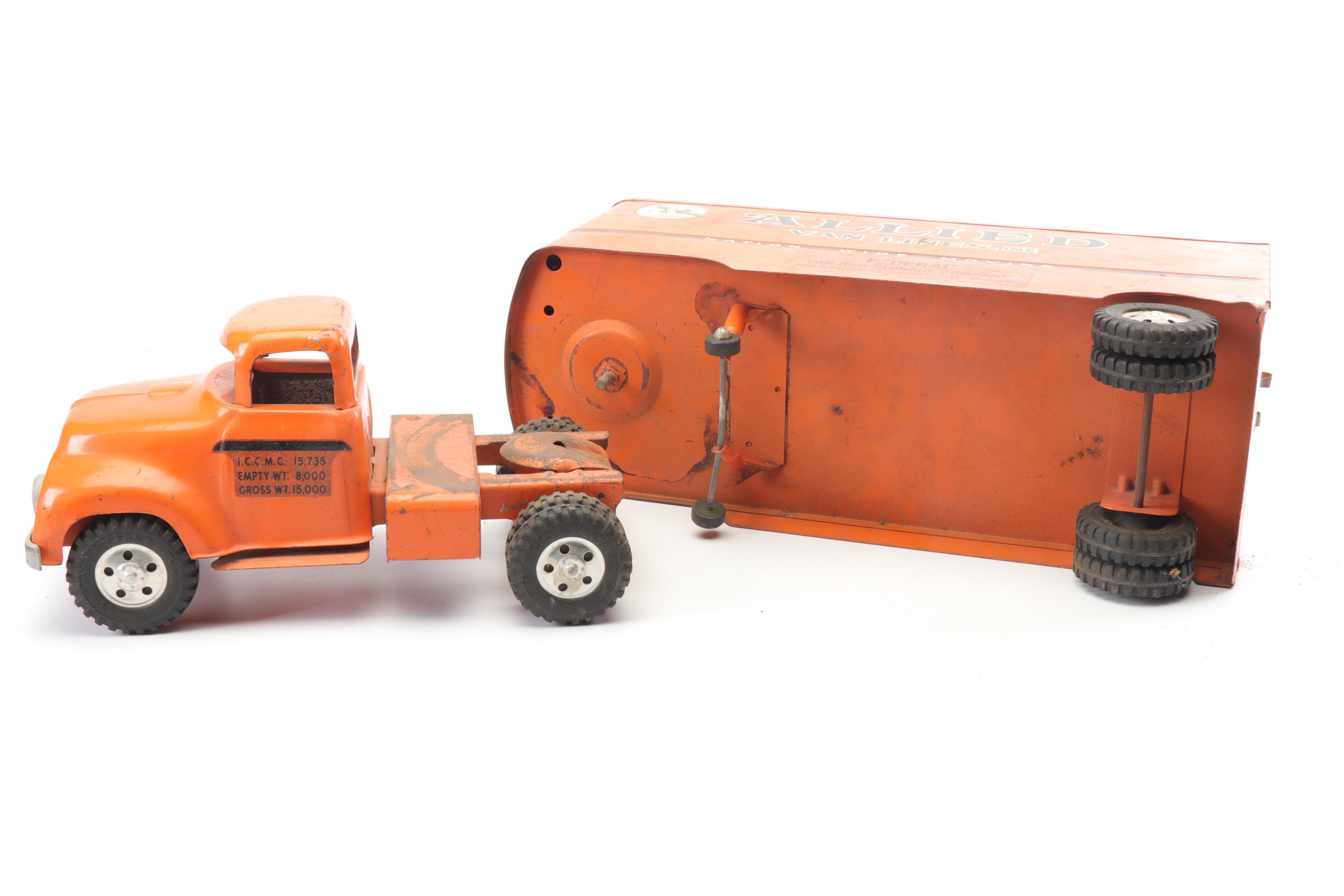 Tonka Allied Van Lines Moving Truck, Mid-Century