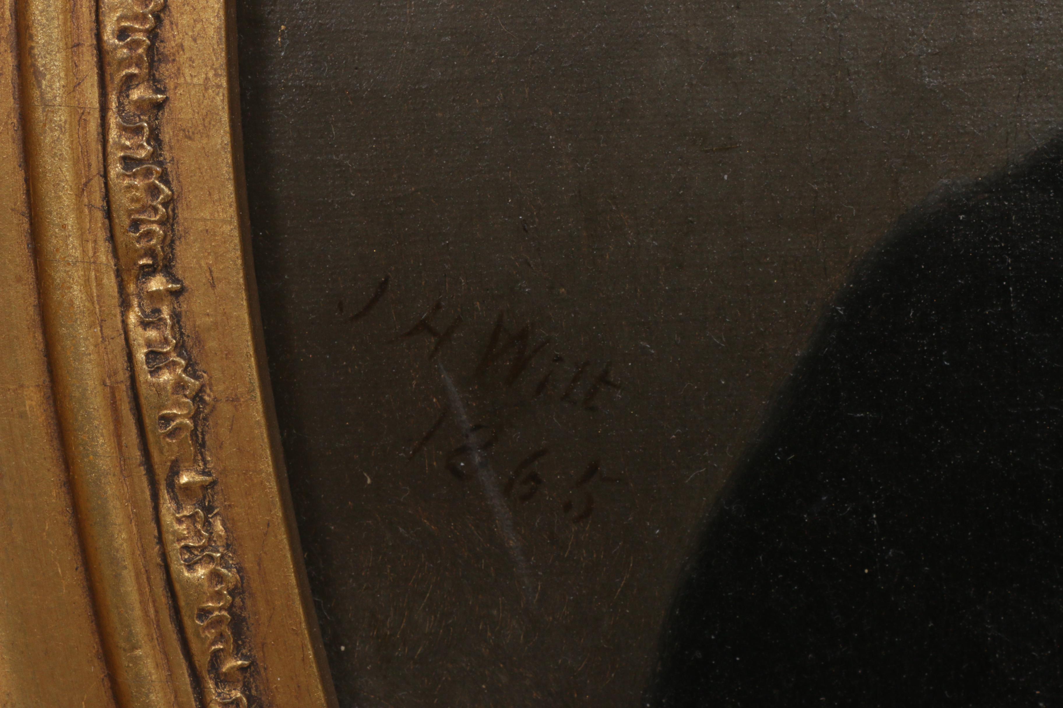 John Henry Witt 1866 Child Portrait Oil Painting