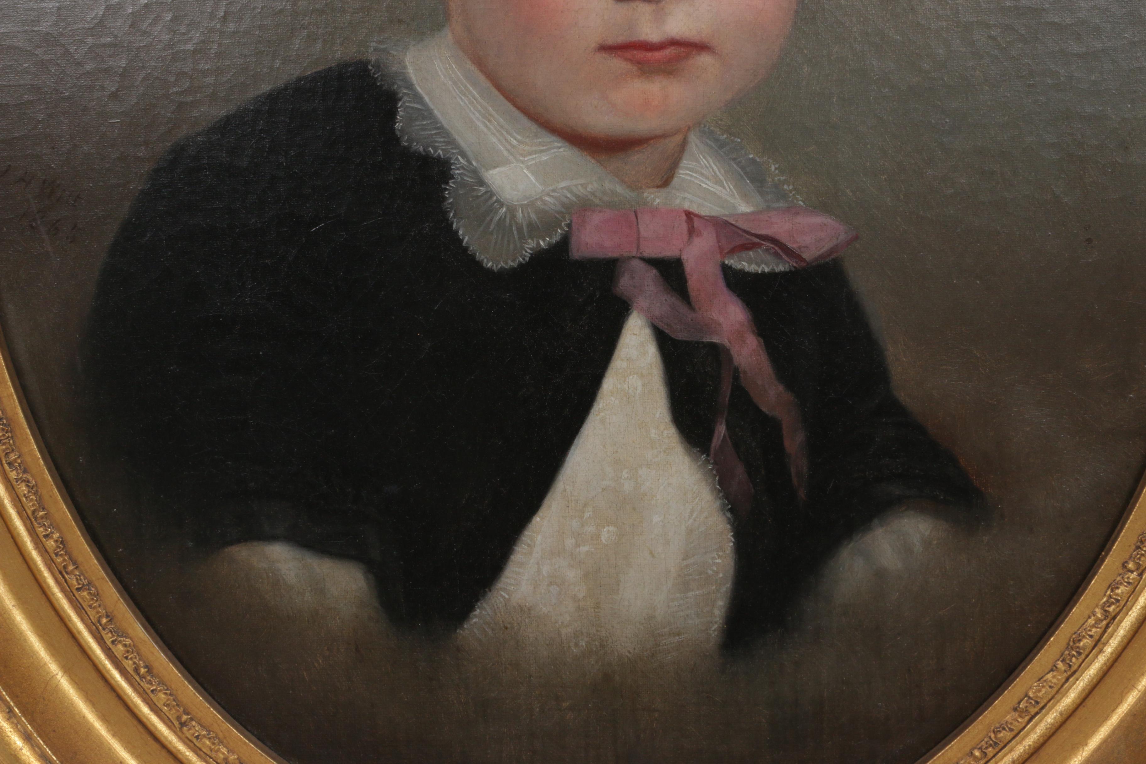 John Henry Witt 1866 Child Portrait Oil Painting