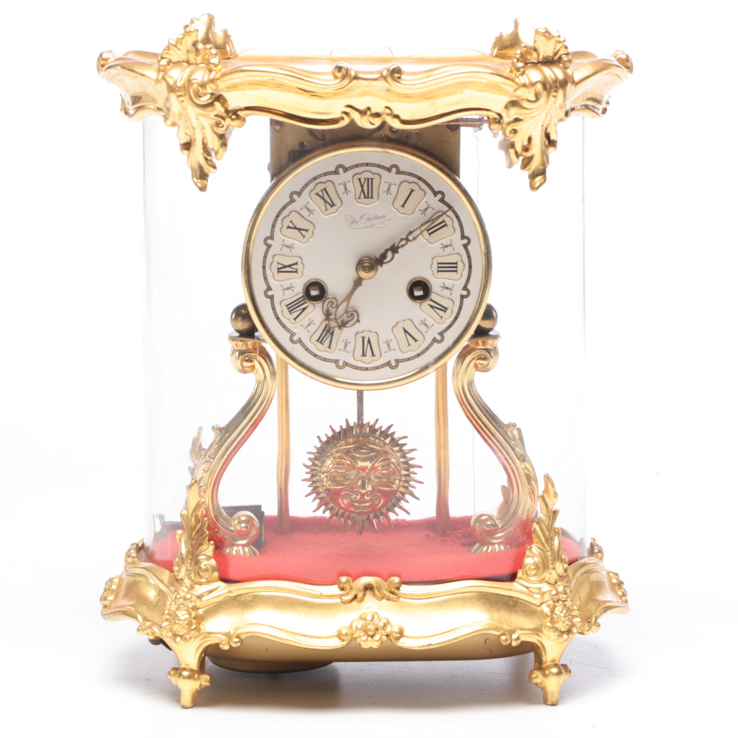 Schmid Louis XV Style "Du Château" Pendulum Mantel Clock