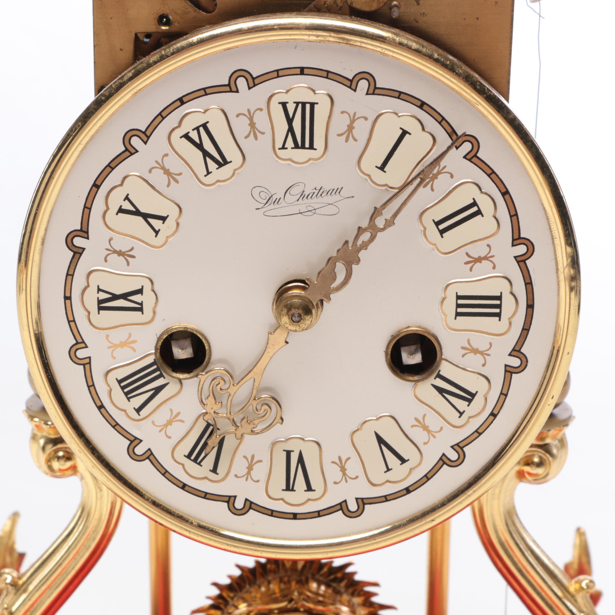 Schmid Louis XV Style "Du Château" Pendulum Mantel Clock