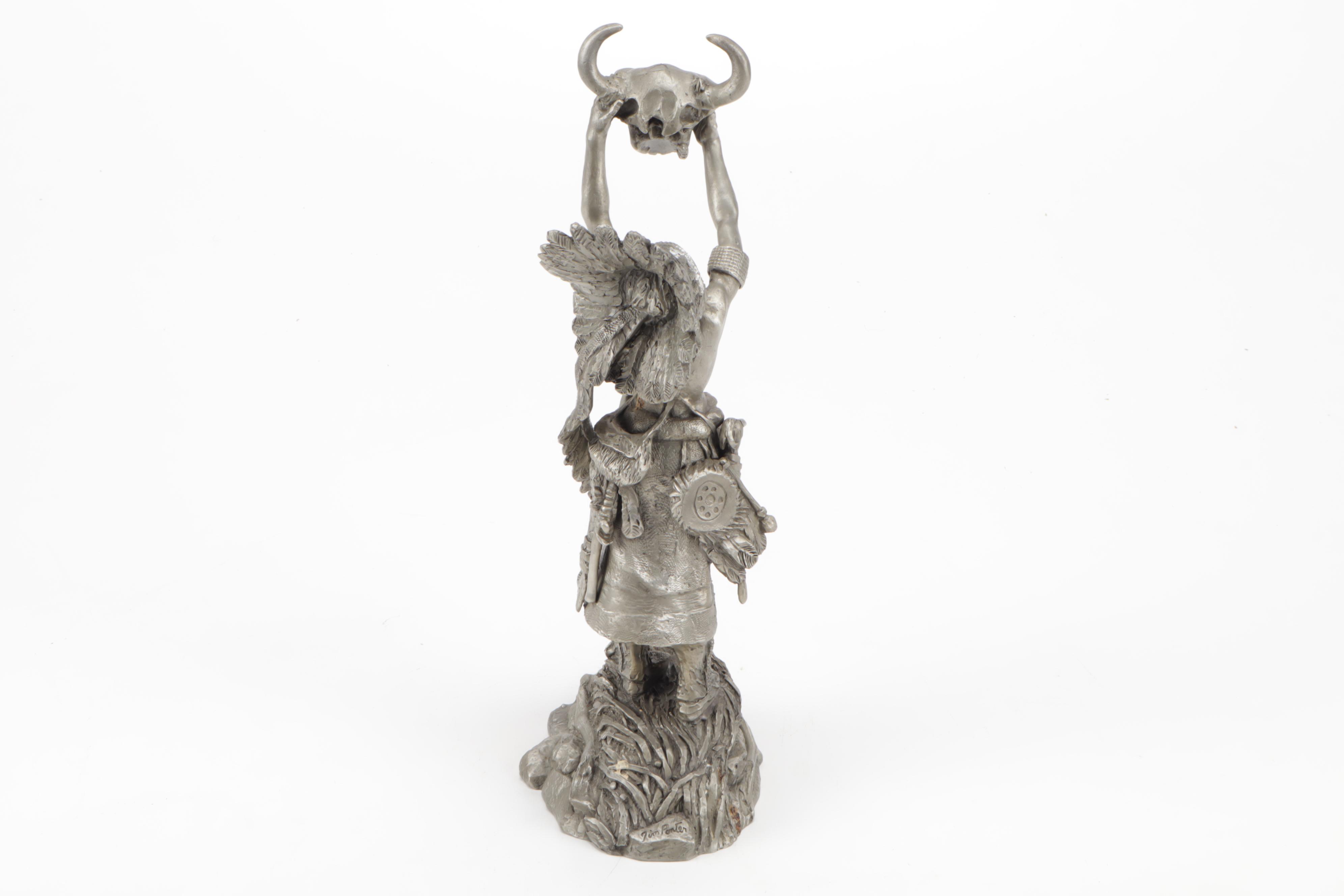 Jim Ponter Pewter Sculpture "Medicine Man"